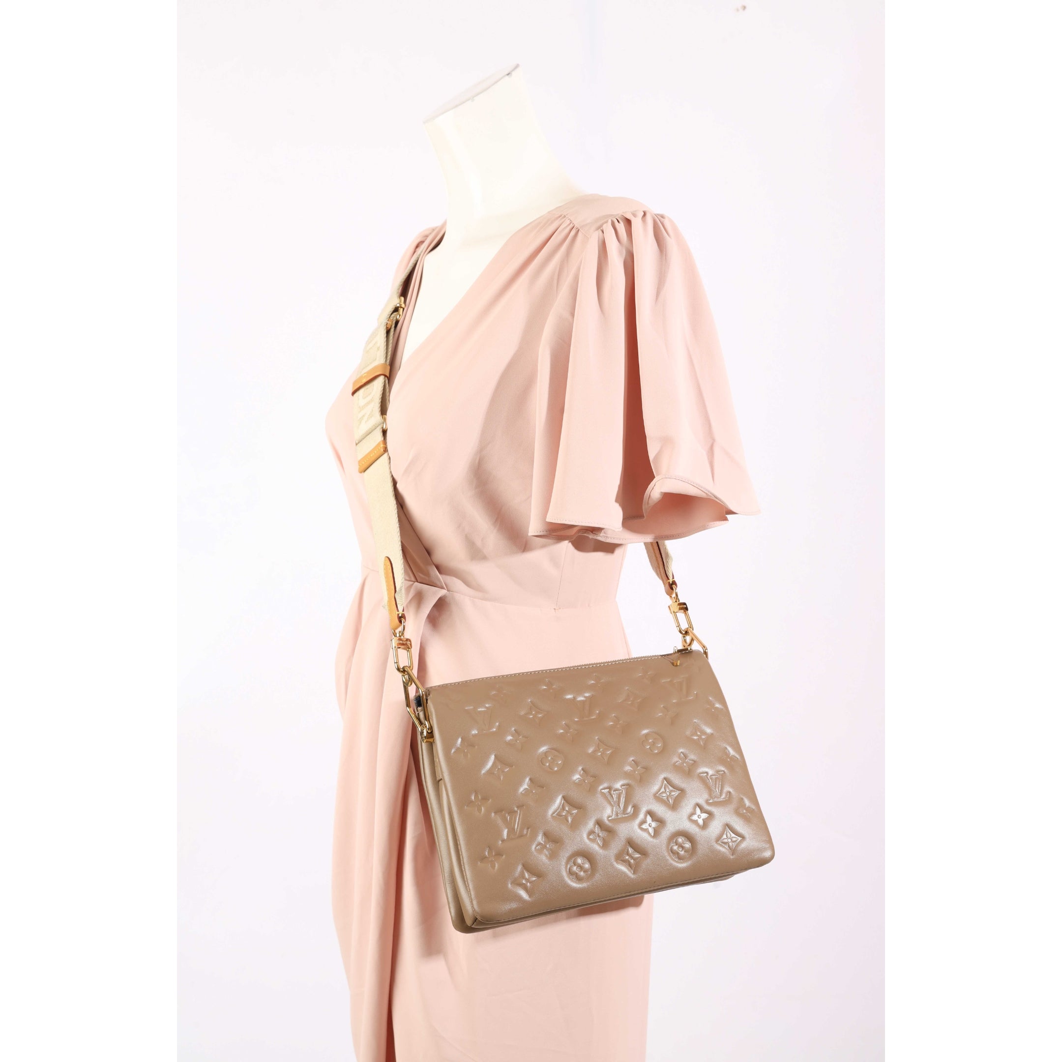 Louis Vuitton Taupe Monogram Coussin PM Bag