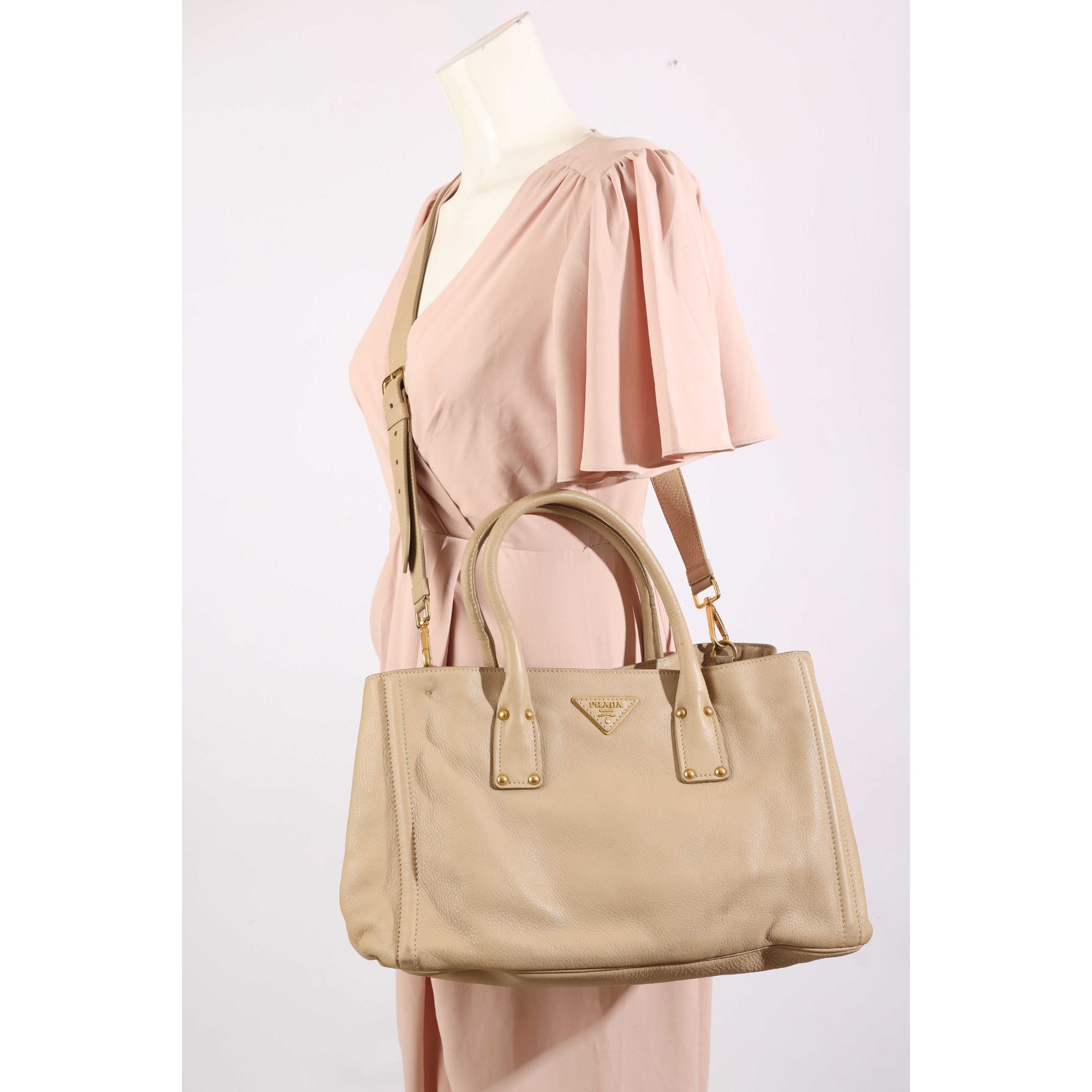 Prada Vitello Daino Convertible Satchel