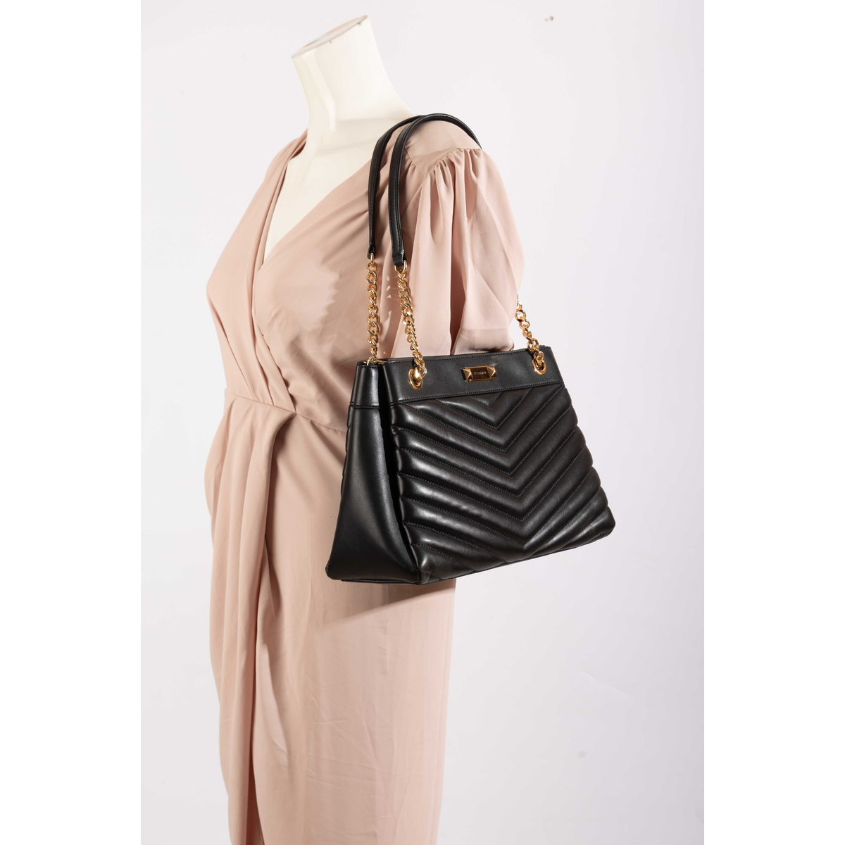 Michael Kors Black Whitney Quilted Tote