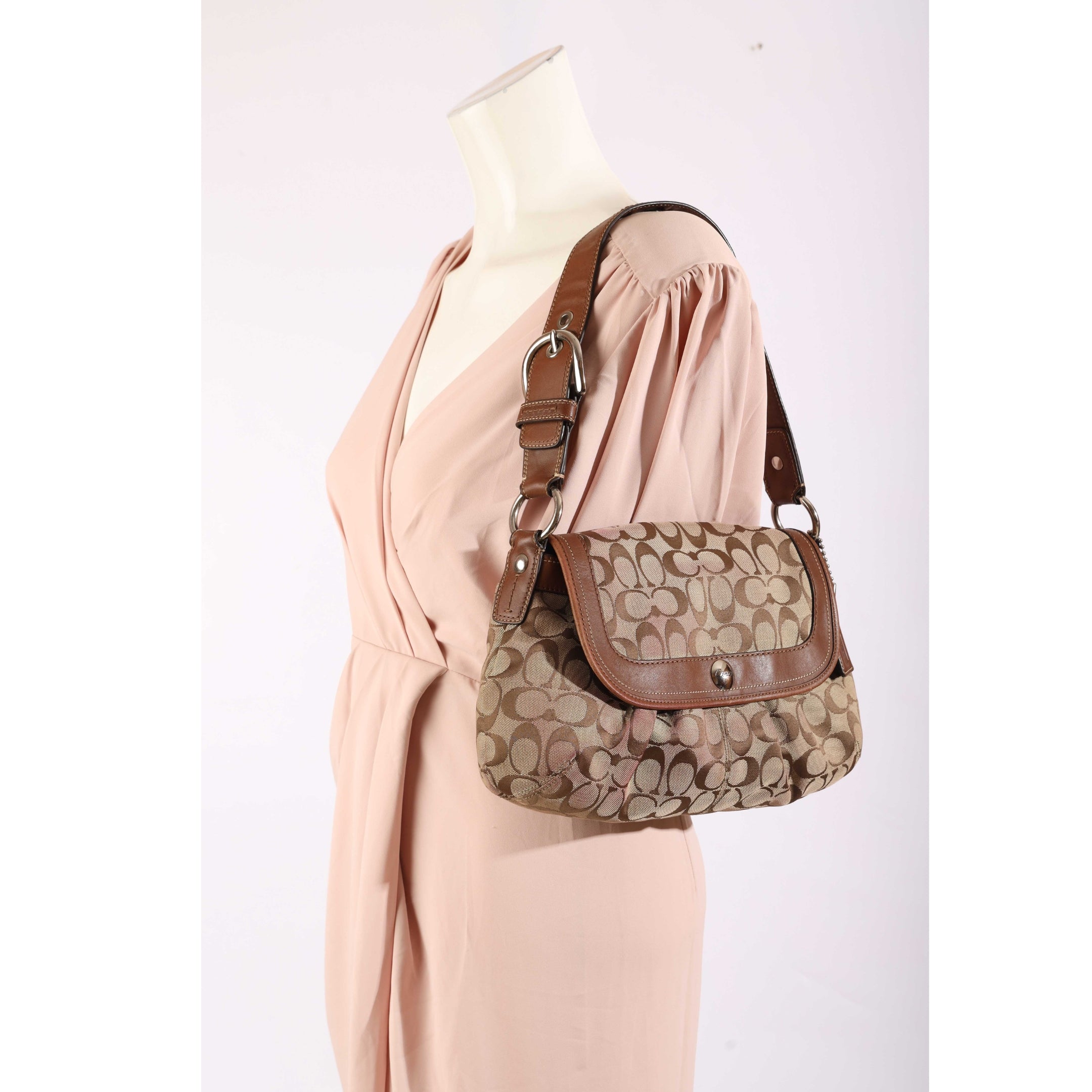 Coach Soho Brown Logo Shoulder Bag
