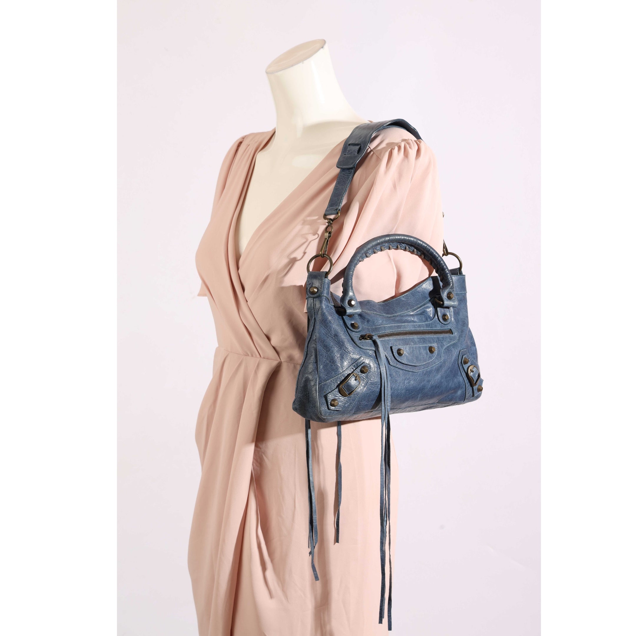 Balenciaga Marine Blue RH City Satchel