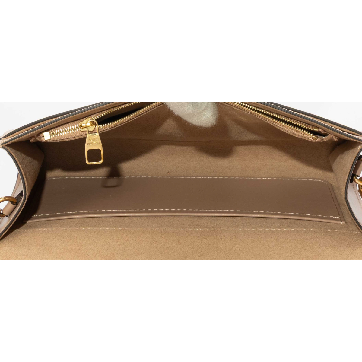 Louis Vuitton Chain Louise Beige Studded Crossbody Bag