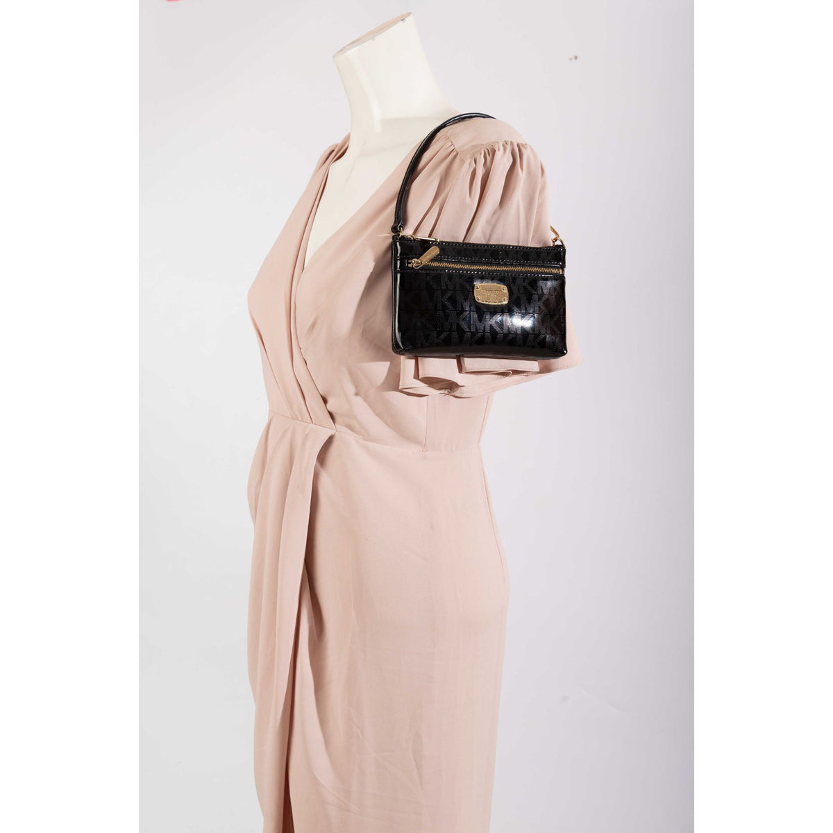 Michael Kors Black Patent Wristlet