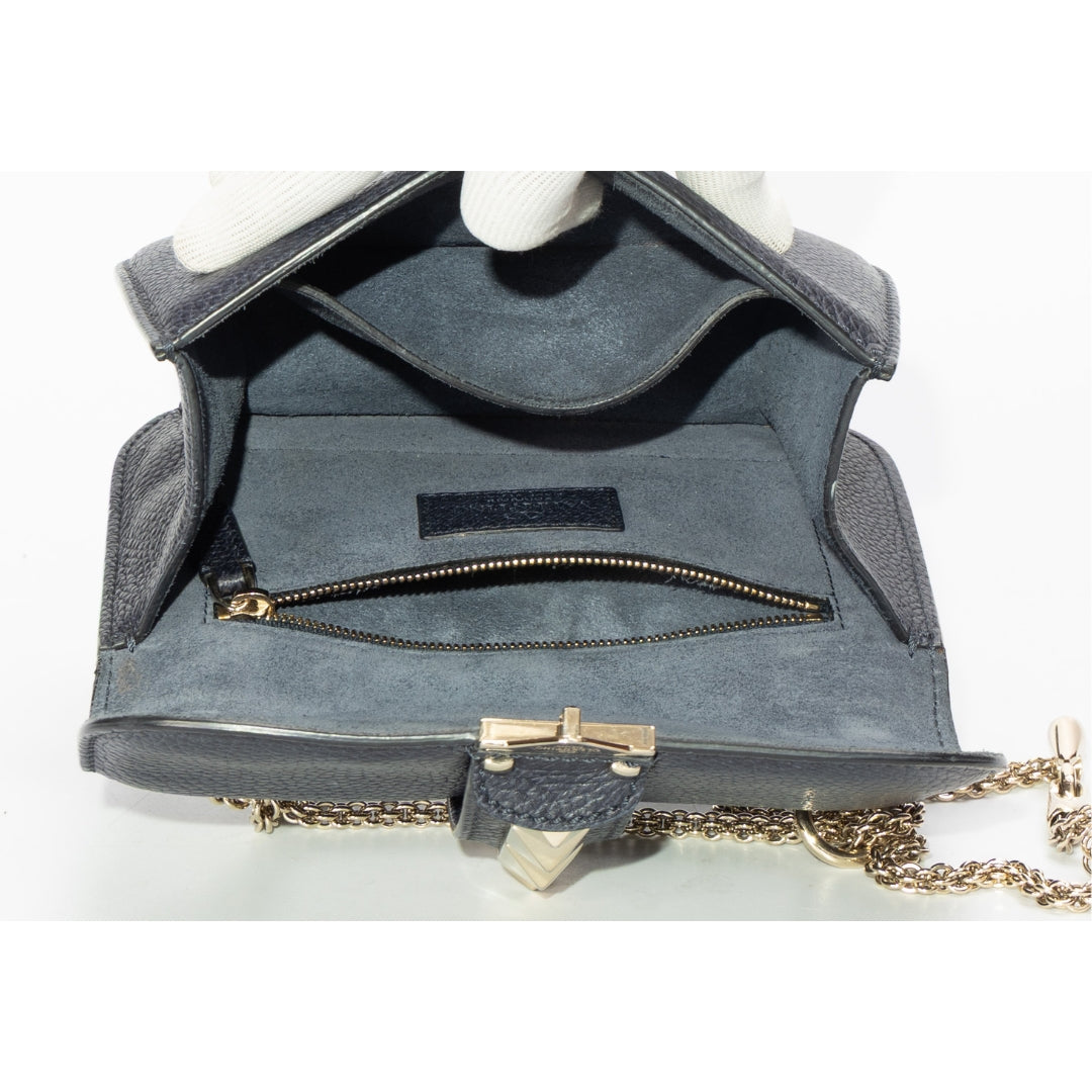 Valentino Blue Glam Lock Flap Shoulder Bag