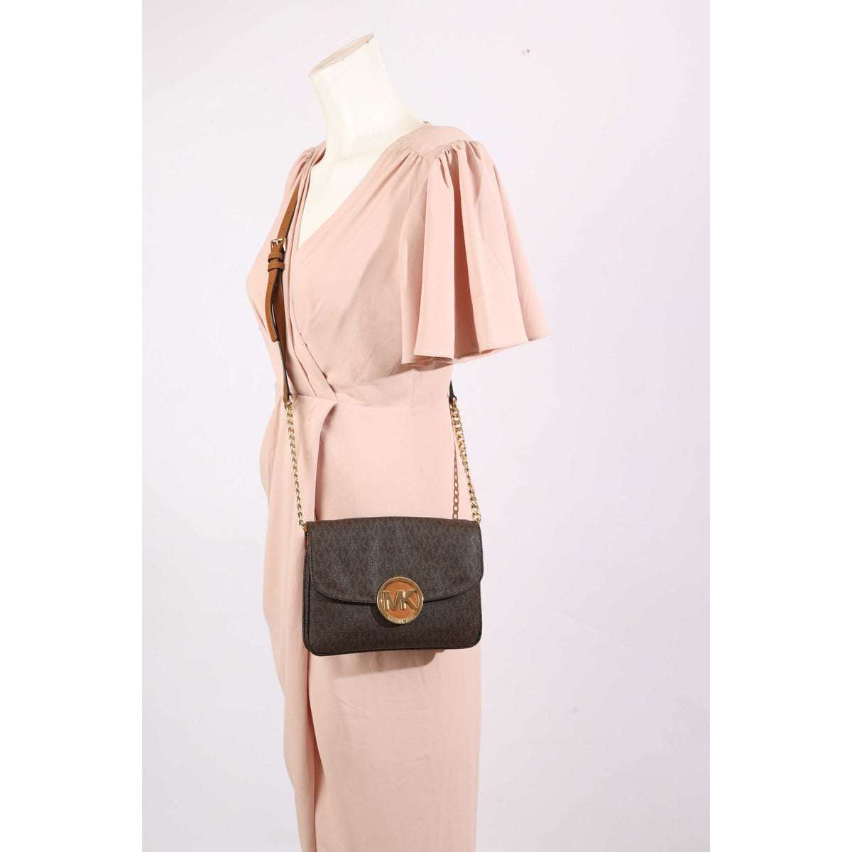 Michael Kors Fulton Flap Brown Crossbody Bag