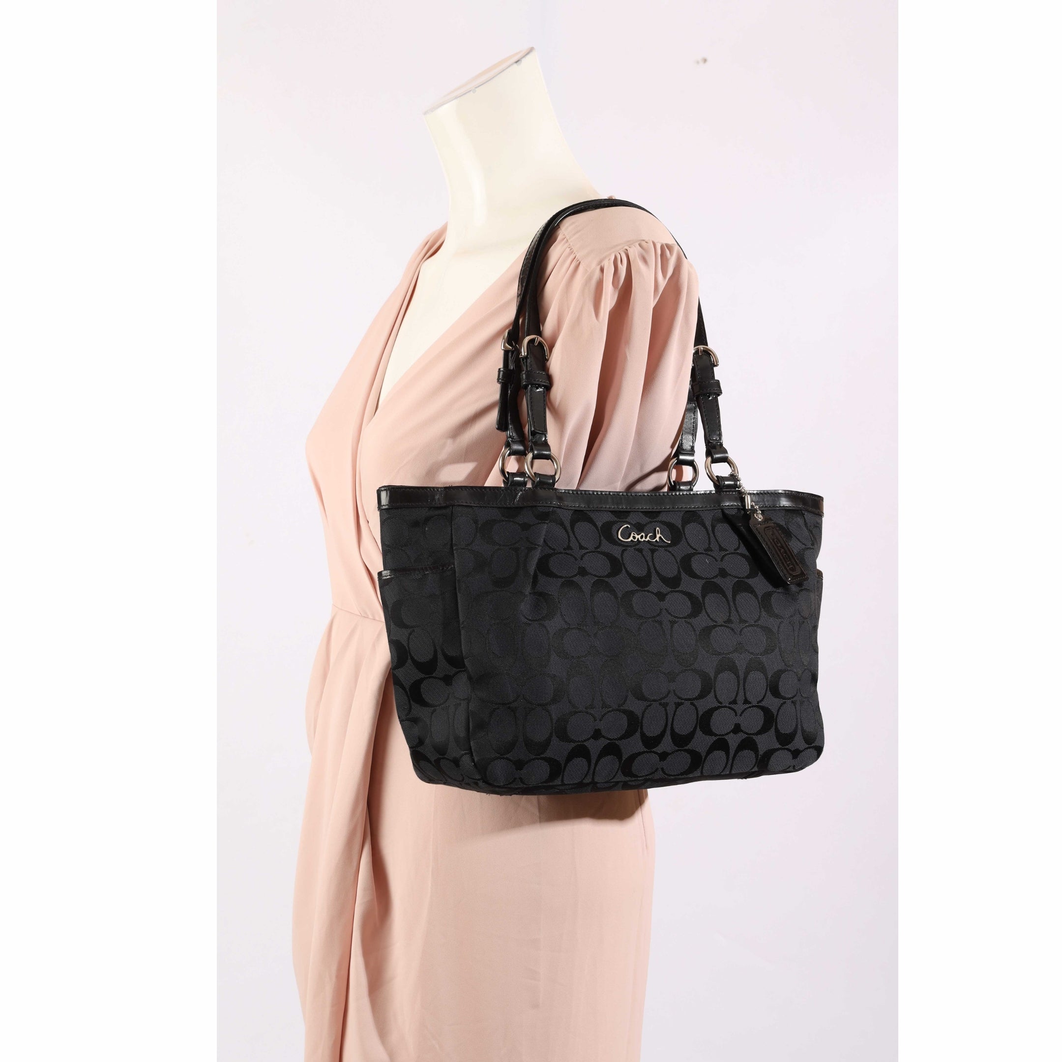 Coach Black Monogram Gallery Tote