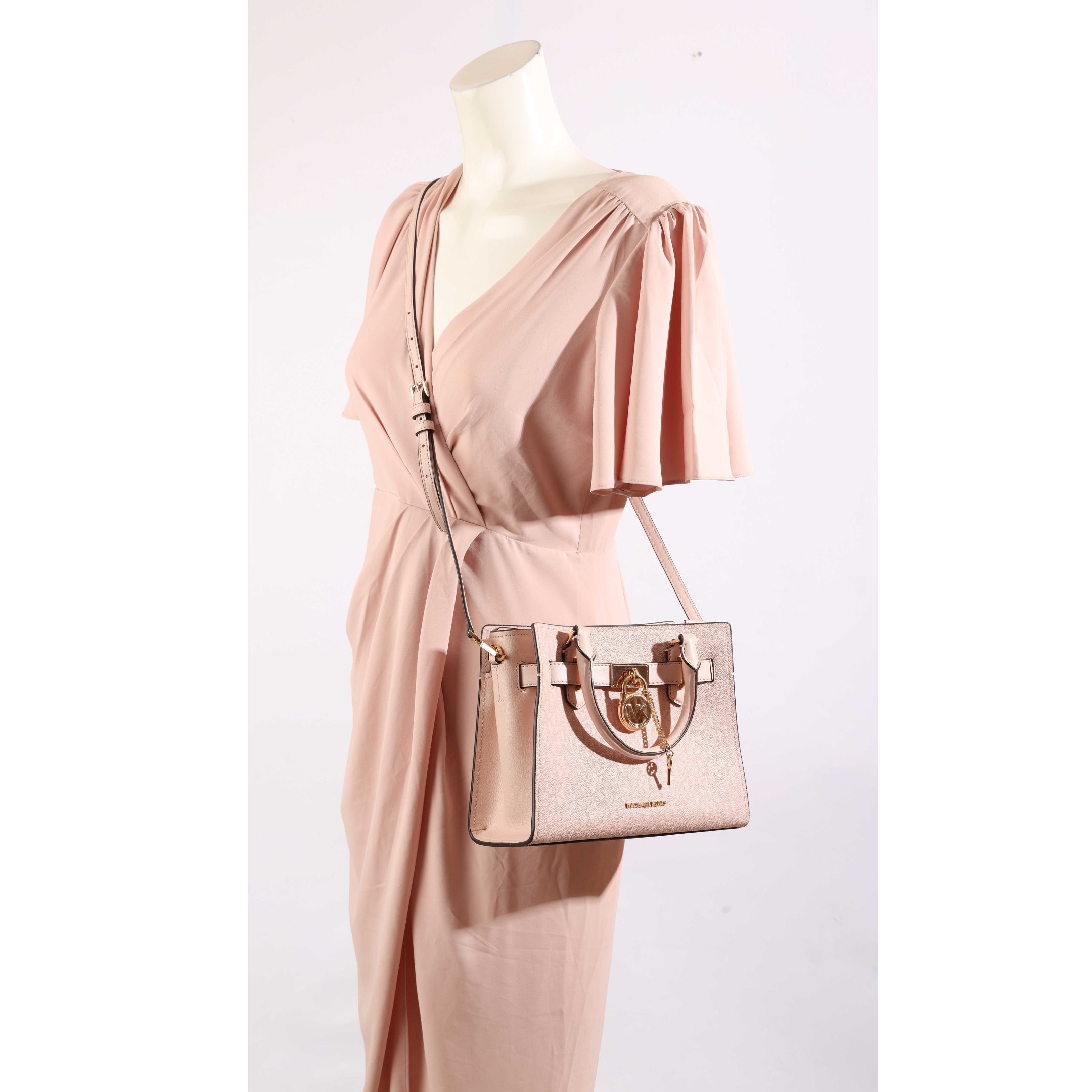 Michael Kors Hamilton Pink Logo Satchel