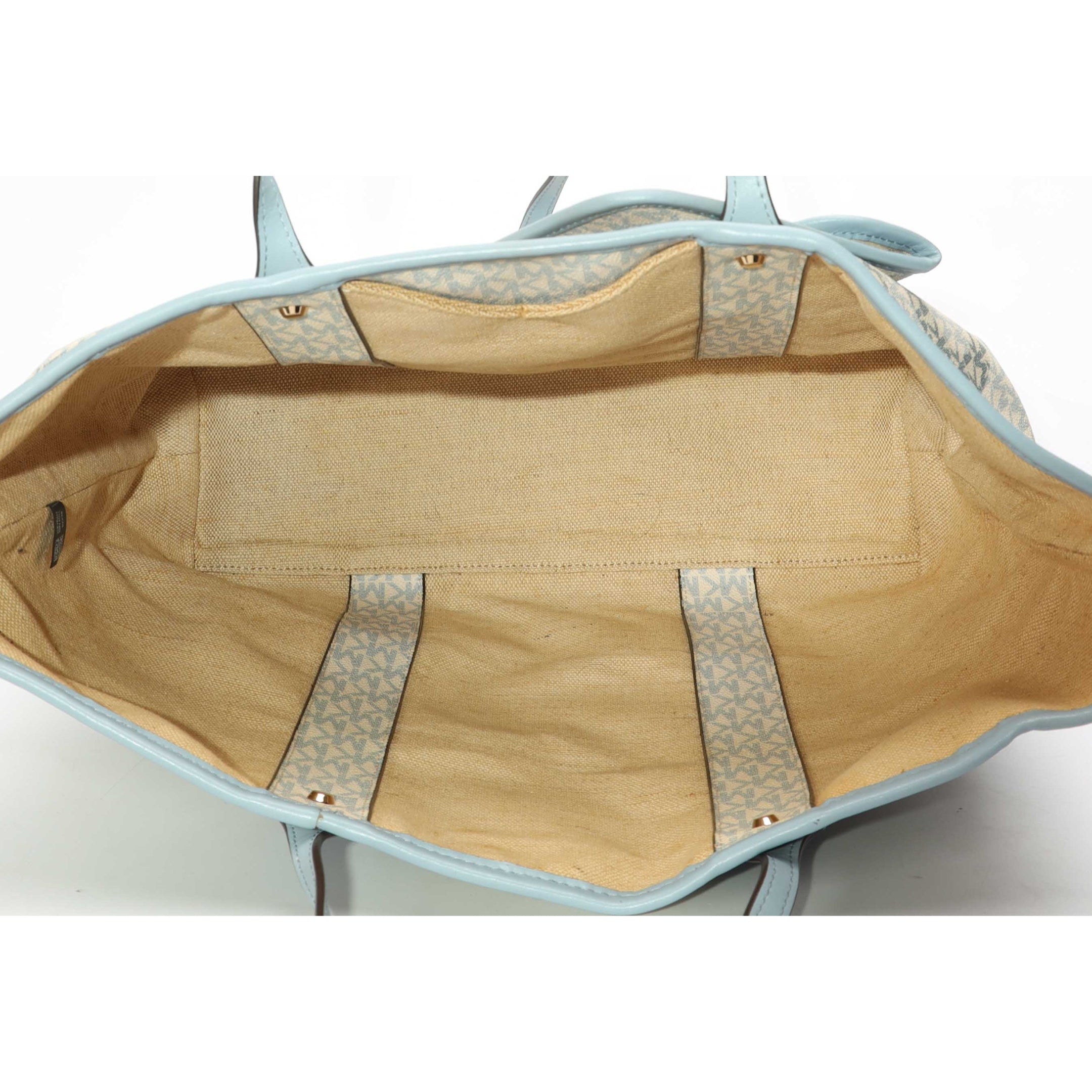 Michael Kors Optic White Eva Logo Tote