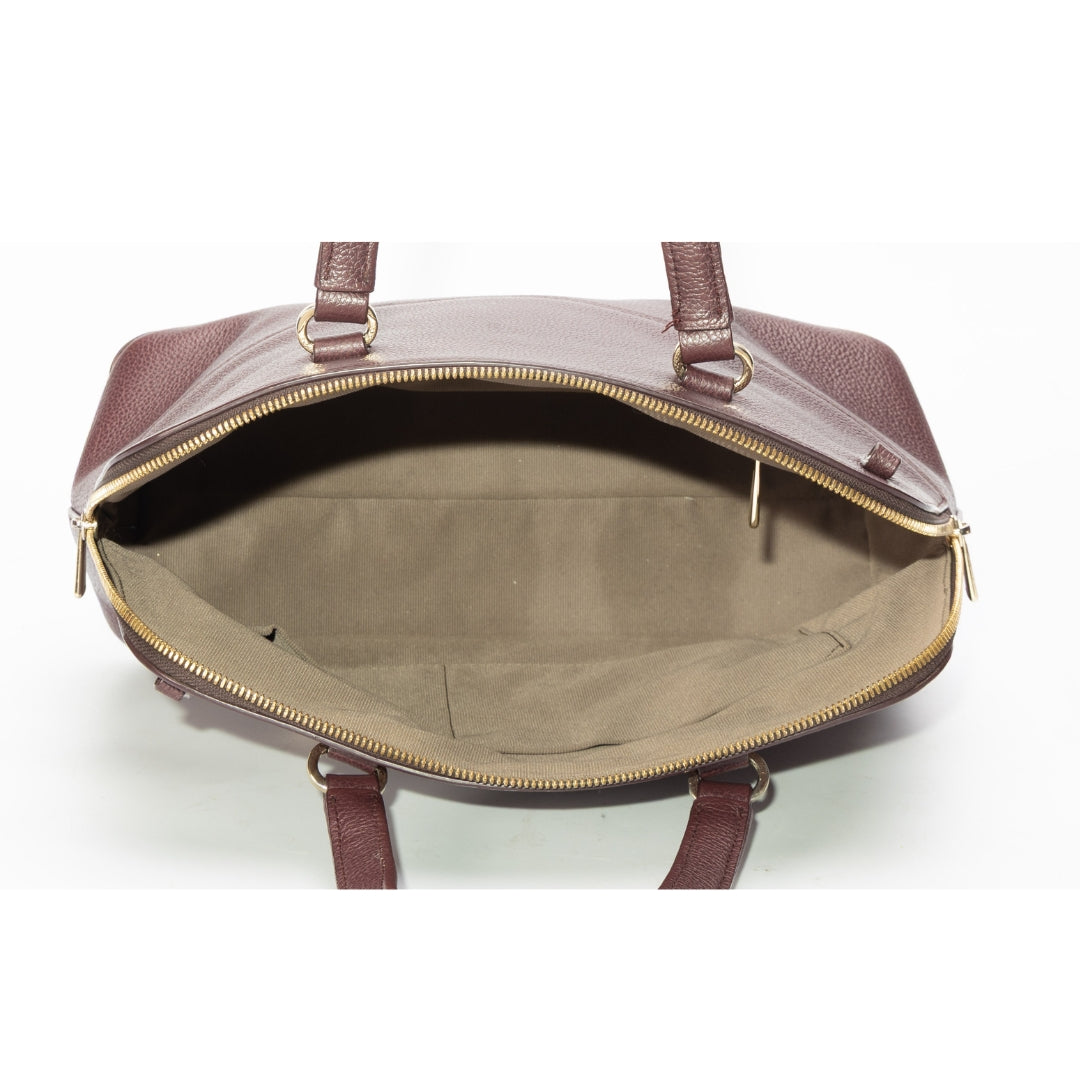Furla Brown Alex Dome Convertible Satchel