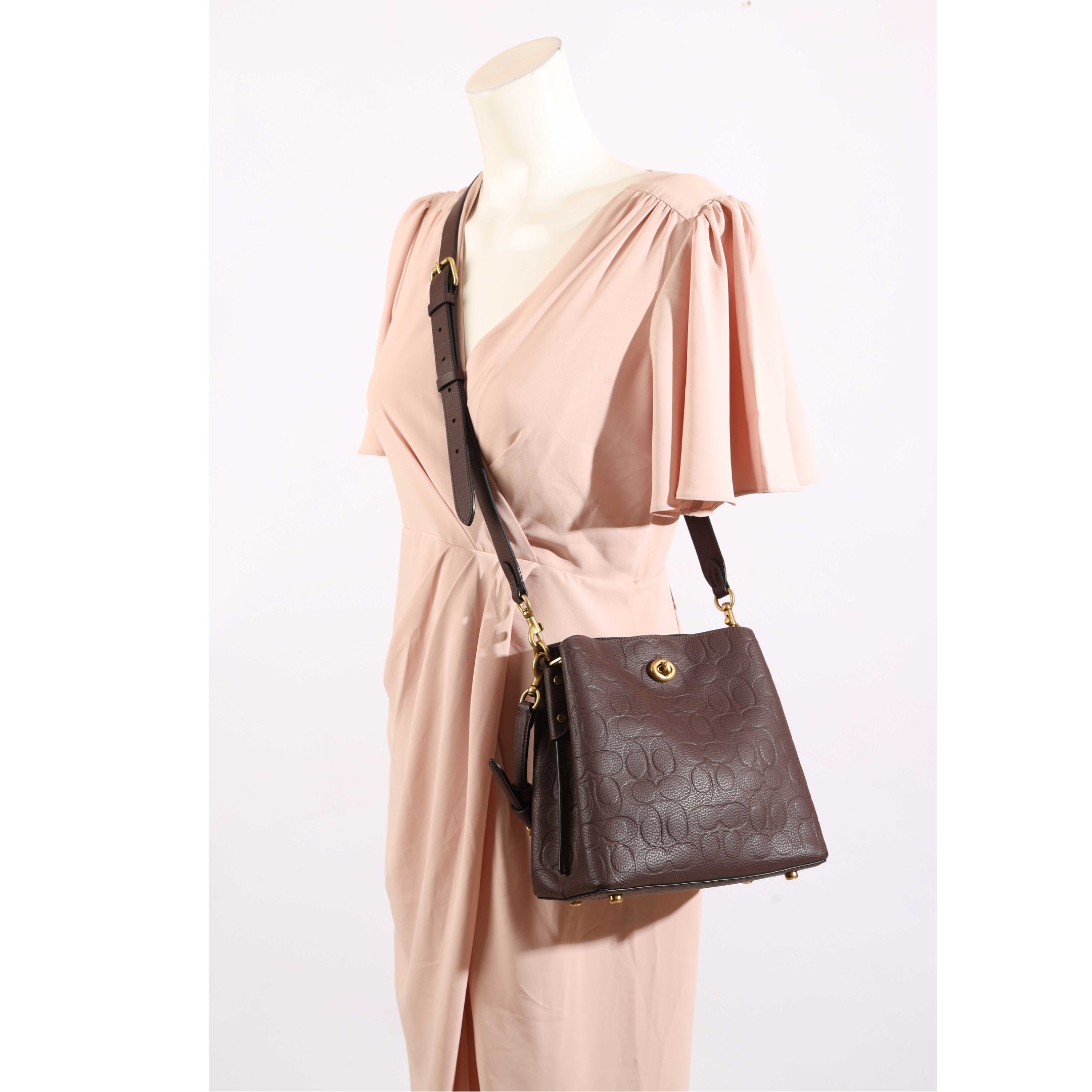 Coach Willow Signature Leather Bucket Bag