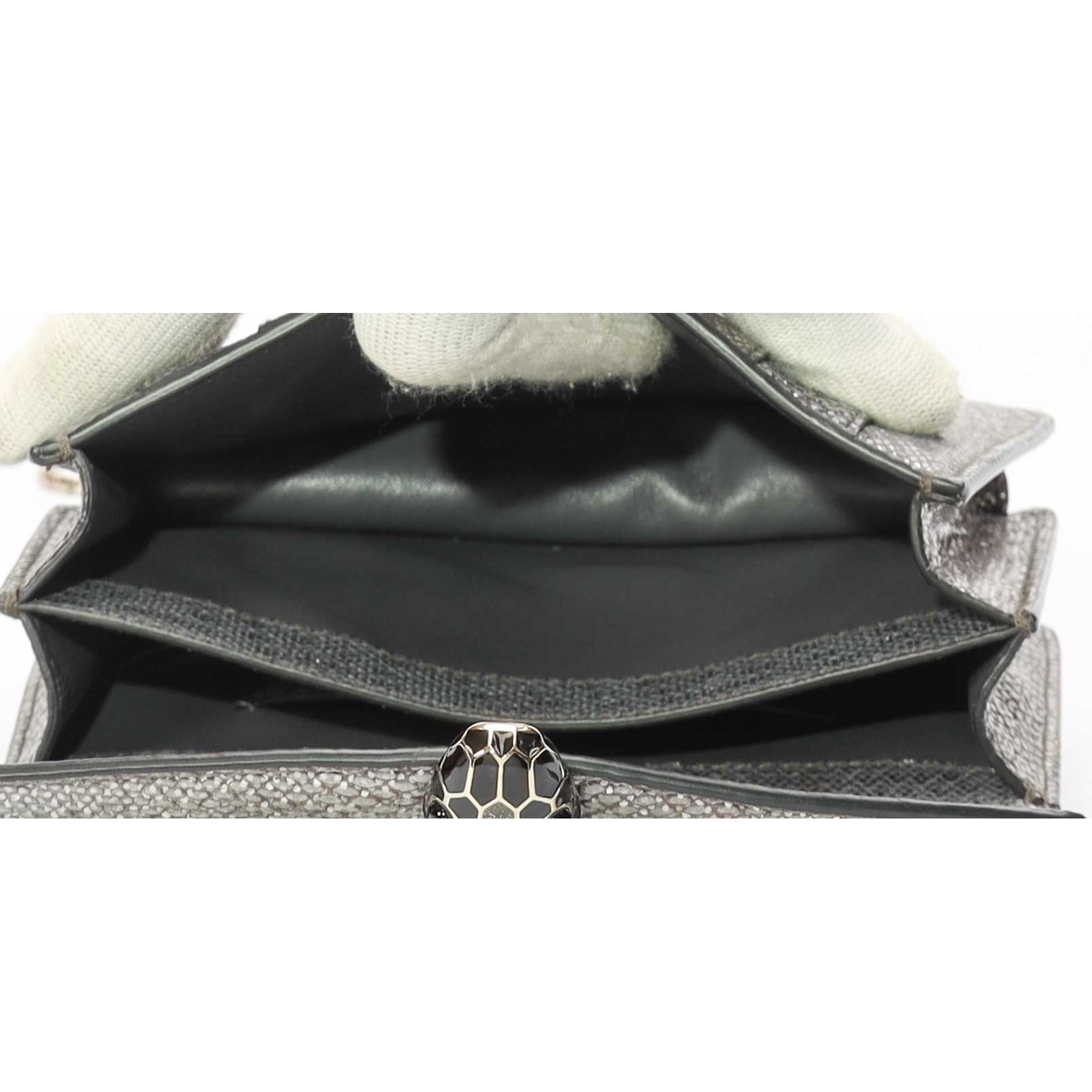 Bvlgari Serpenti Forever Grey Crossbody Mini Bag