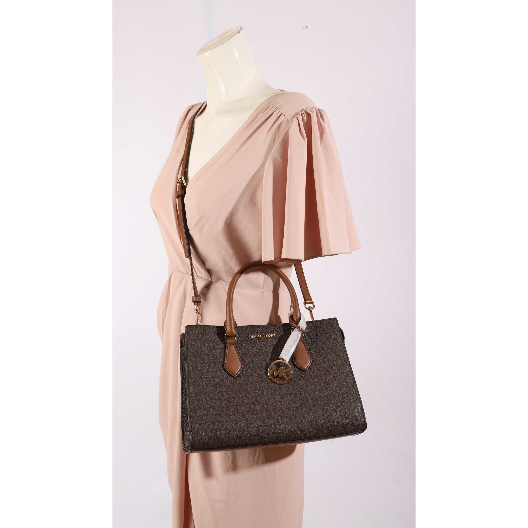 Michael Kors Marilyn Signature Logo Convertible Satchel