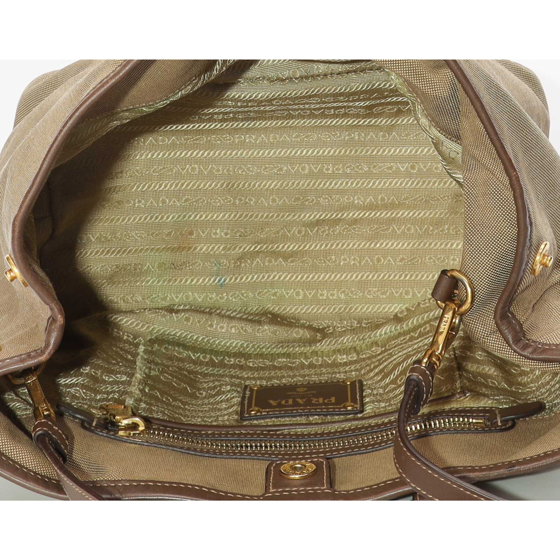 Prada Logo Jacquard Satchel