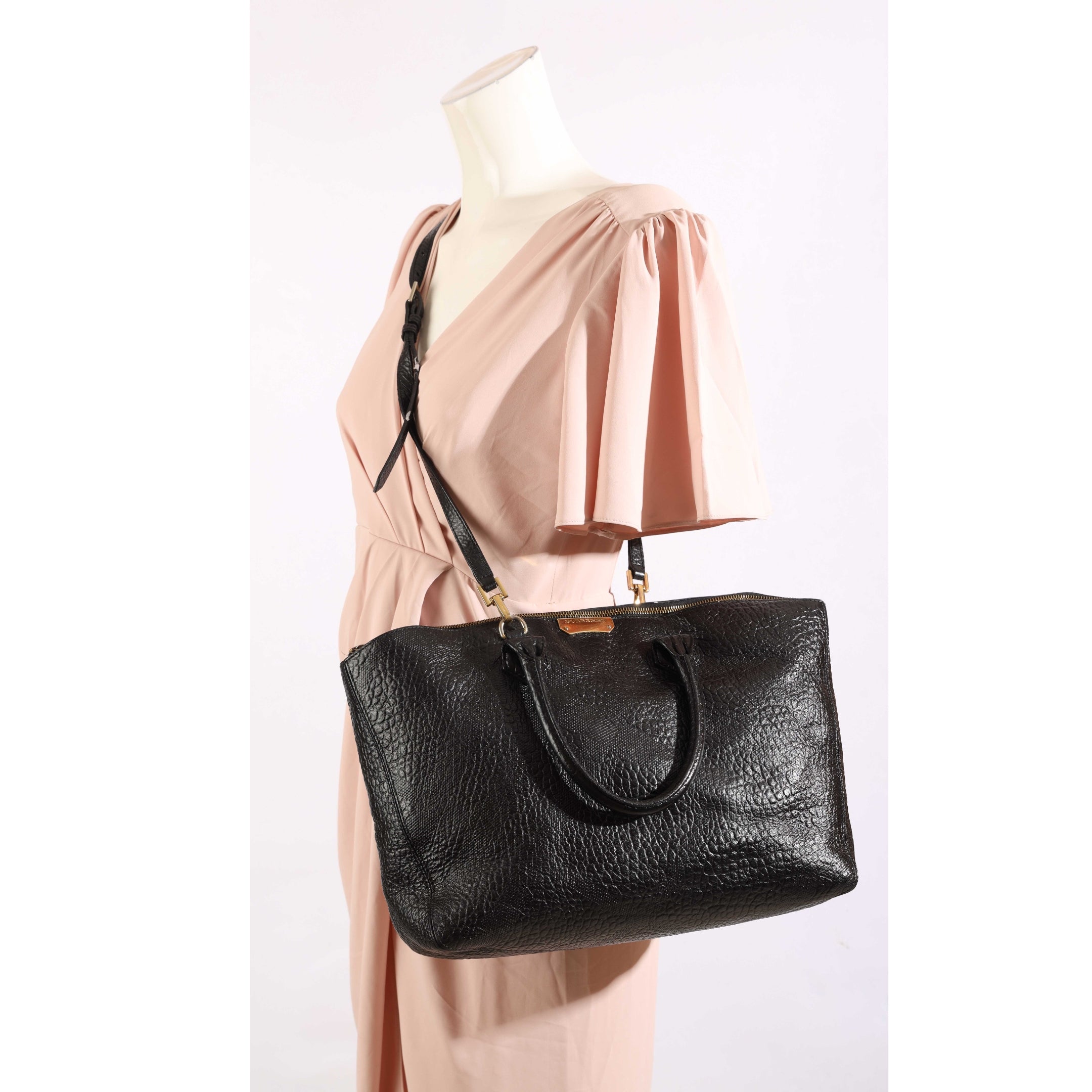 Burberry Black Dewsbury Convertible Tote