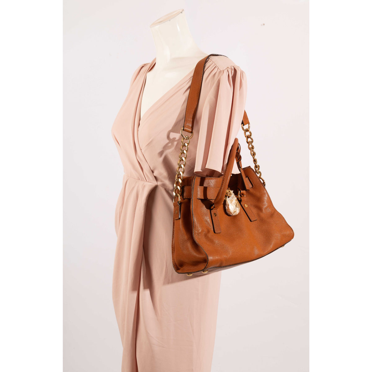 Michael Kors Brown Hamilton Moderne Convertible Satchel