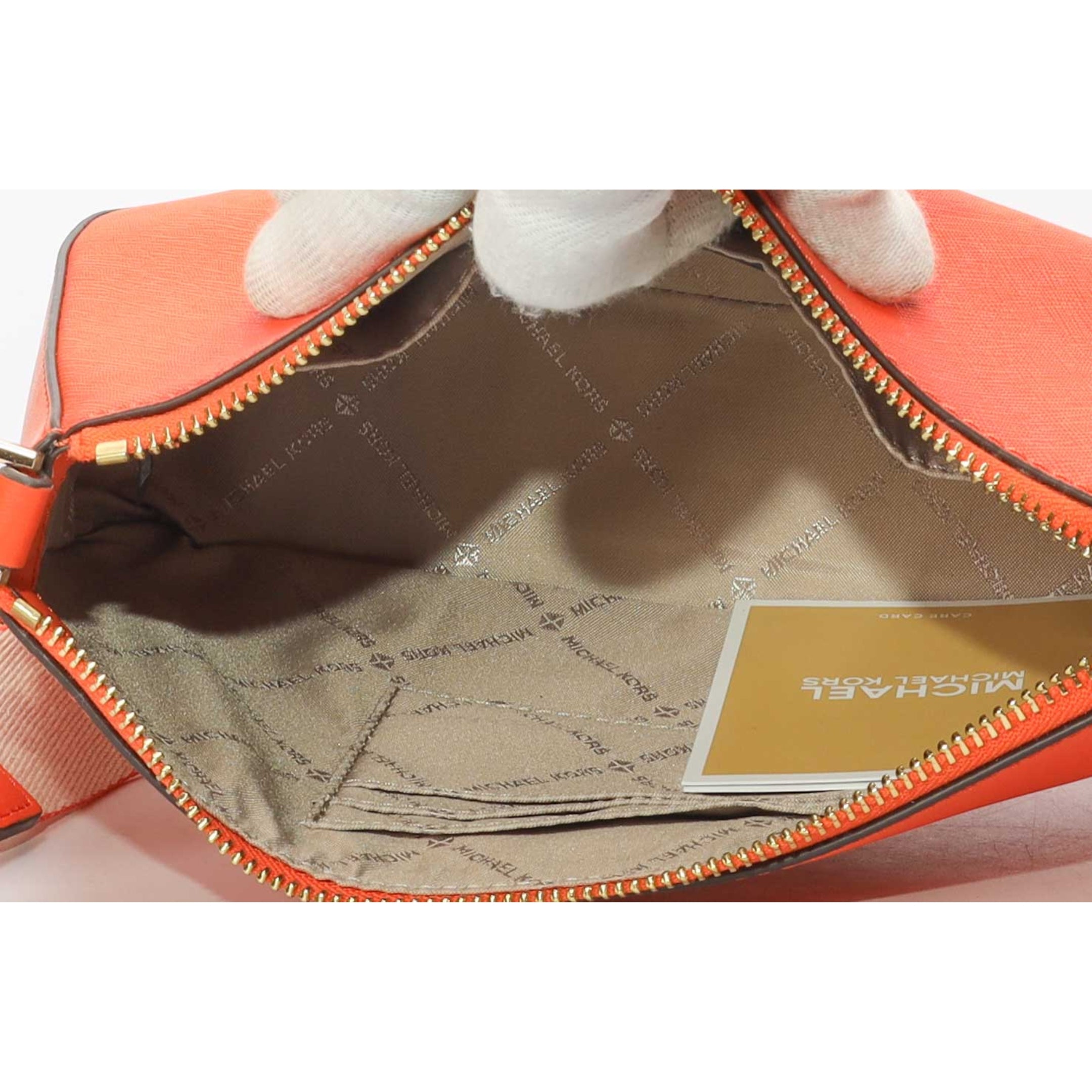 Michael Kors Jet Set Orange Airpods Case Crossbody Bag