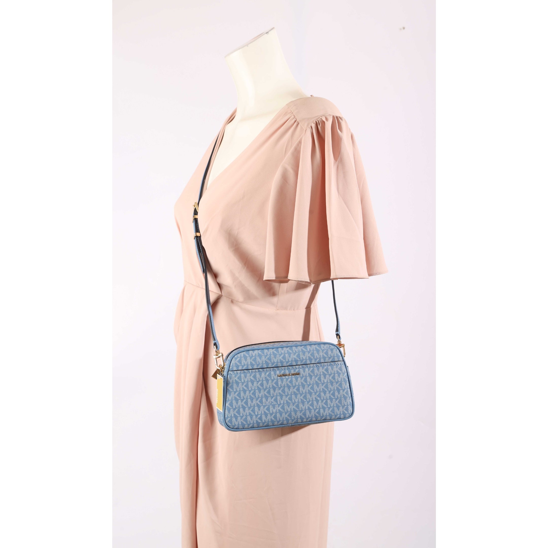 Michael Kors Jet Set Signature Logo Camera Crossbody Bag