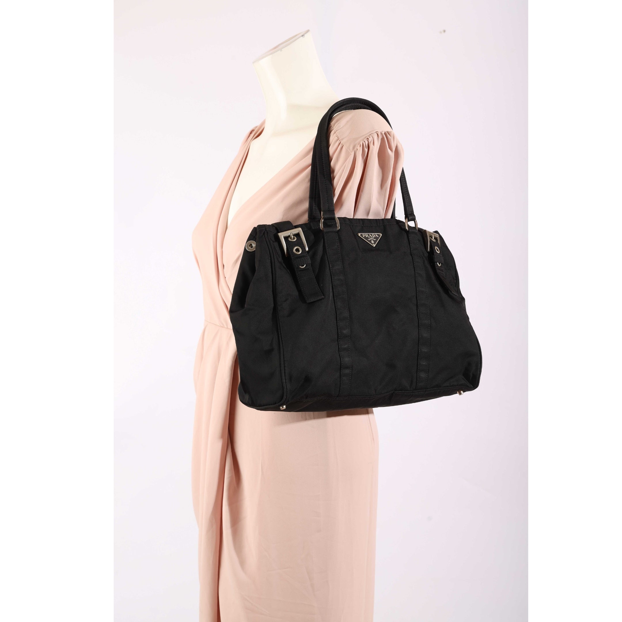 Prada Black Tessuto Tote