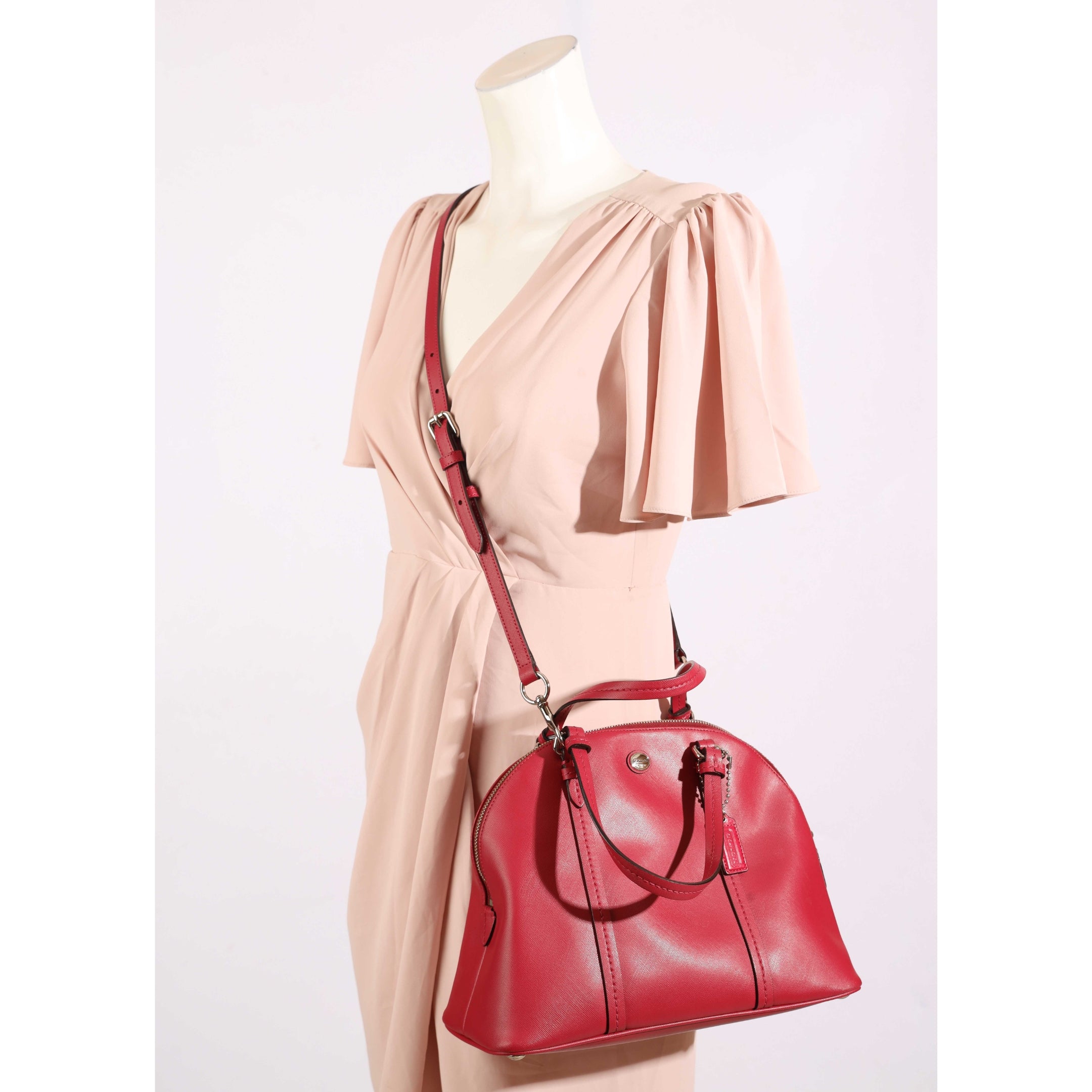 Coach Peyton Cora Dome Pink Satchel