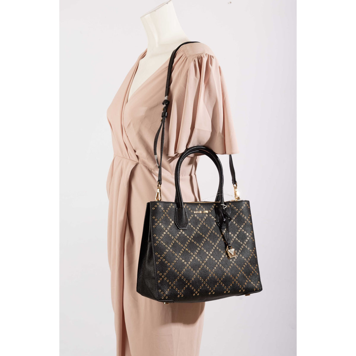Michael Kors Mercer Stud Grommet Convertible Tote