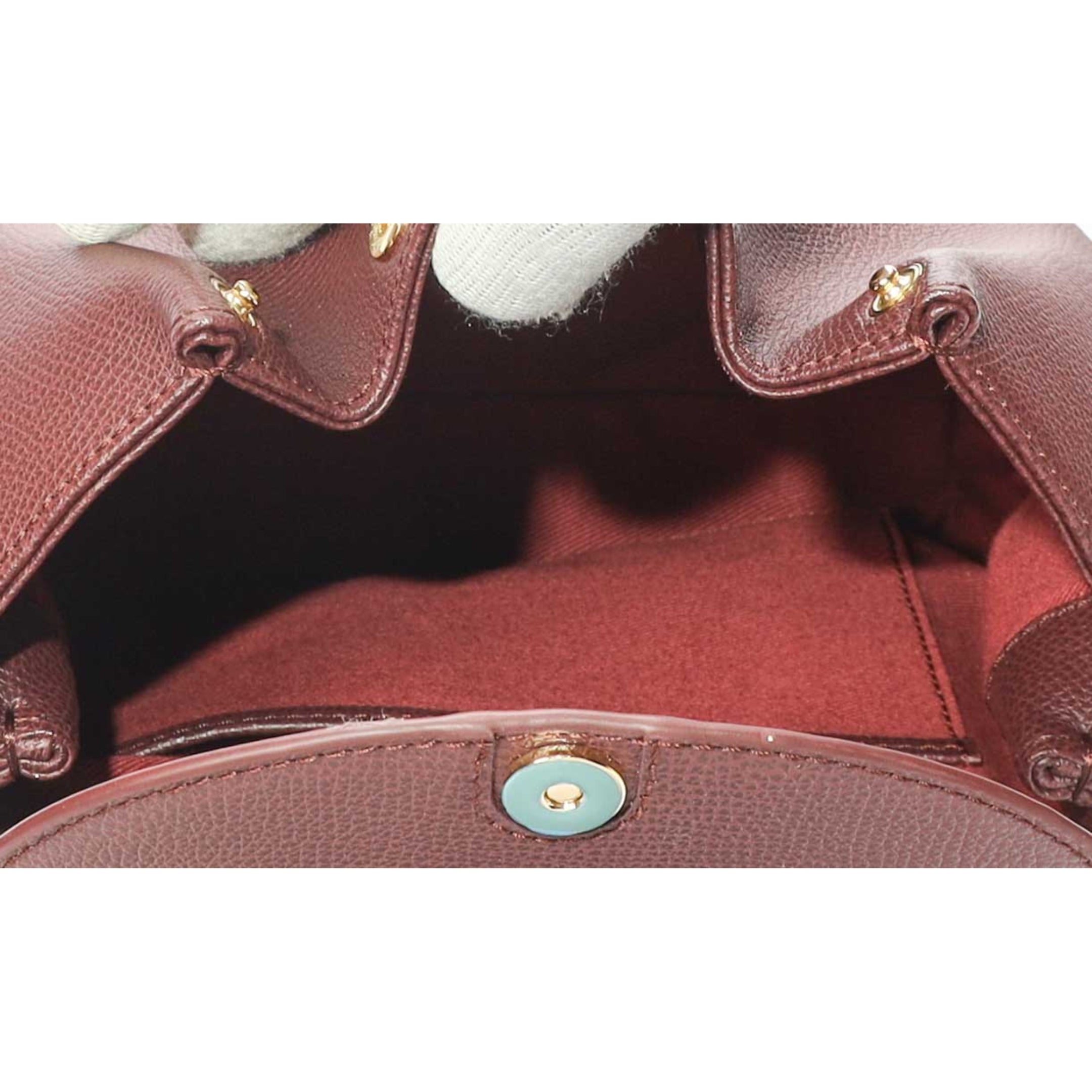 Polene Numéro Un Nano Burgundy Crossbody Bag