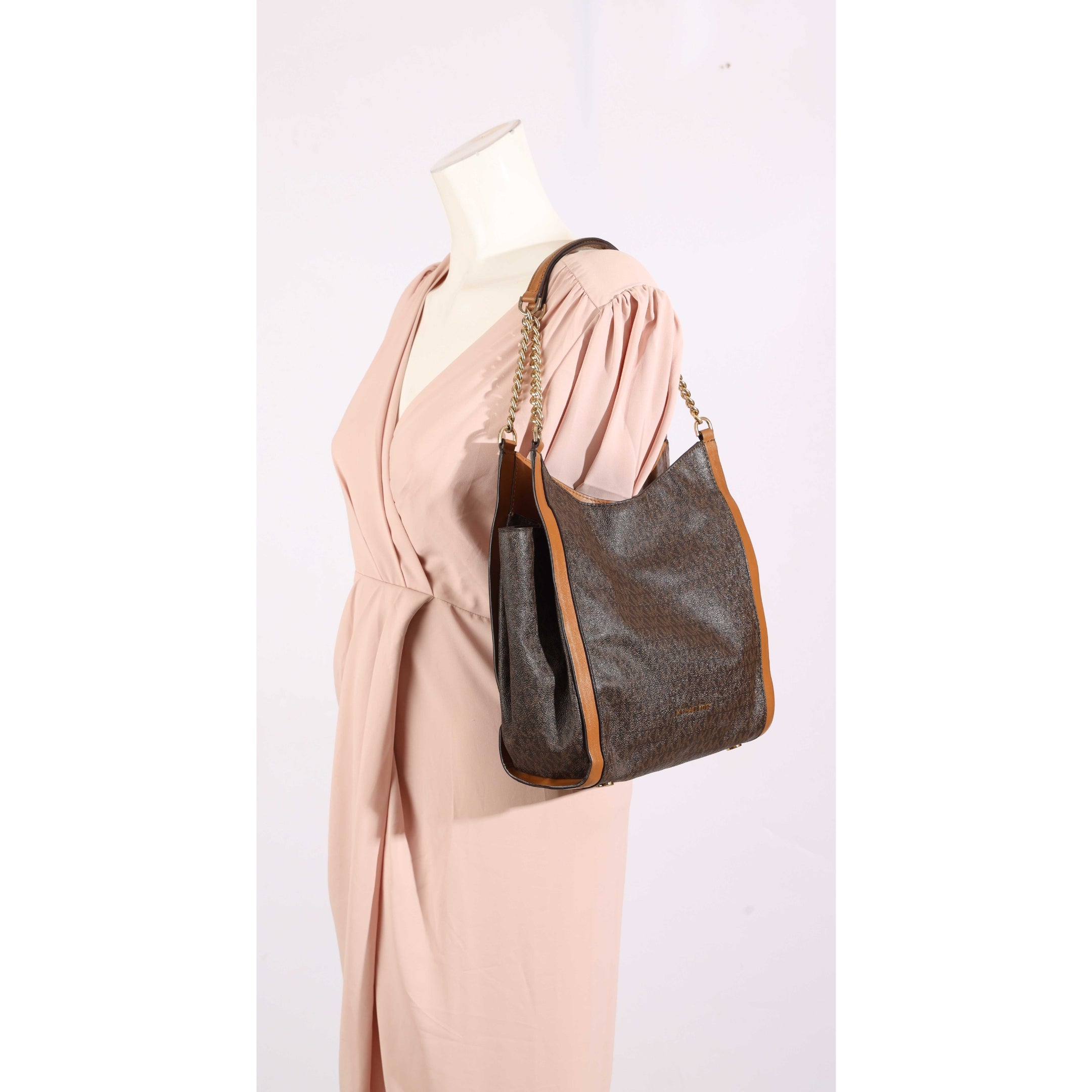 Michael Kors Newbury Signature Chain Shoulder Bag