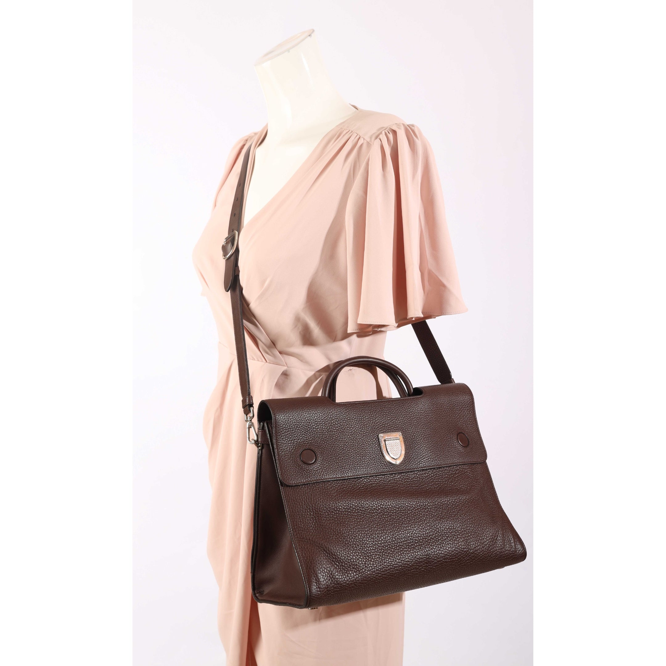 Christian Dior Diorever Burgundy Top Handle Bag