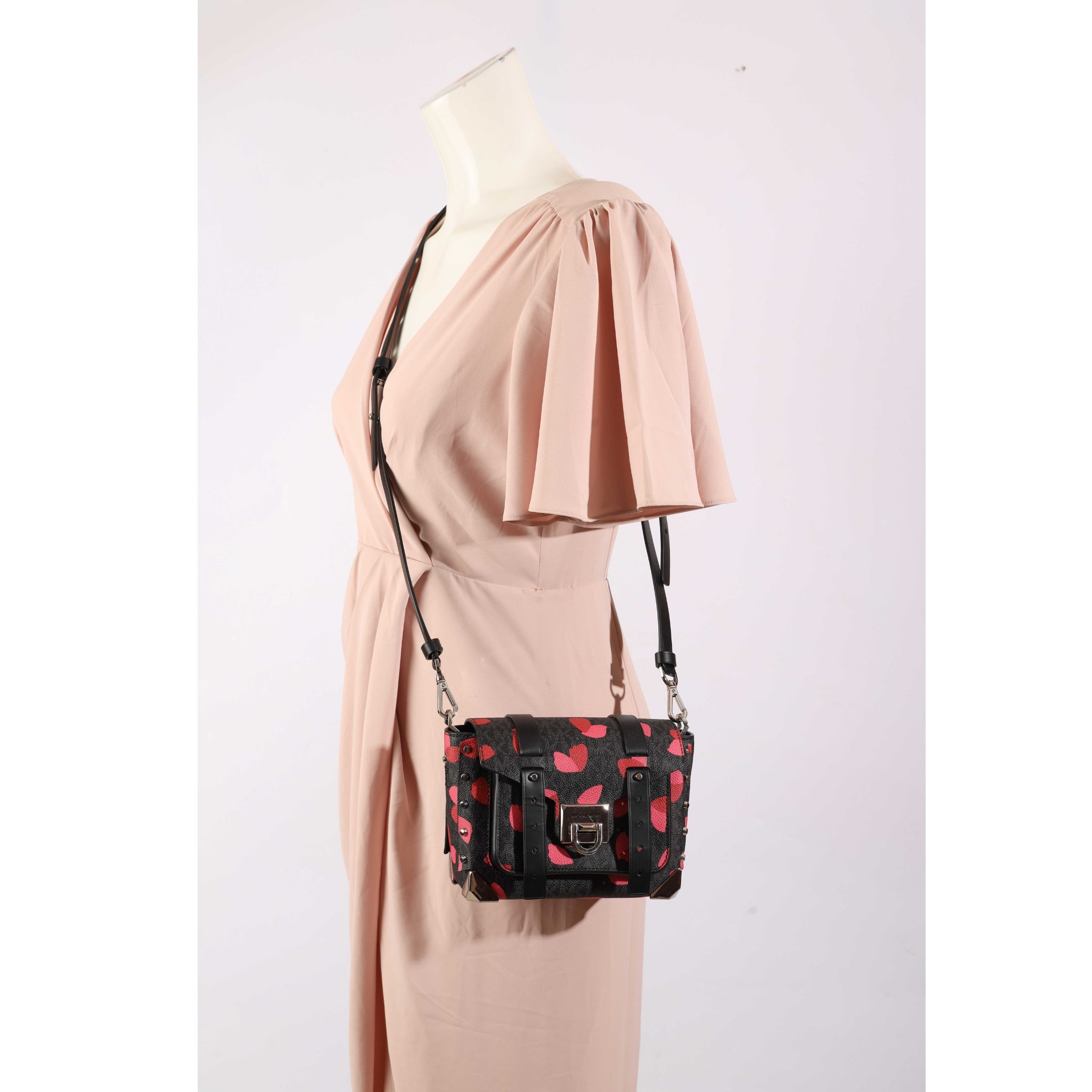 Michael Kors Manhattan Logo Leaf Crossbody Bag