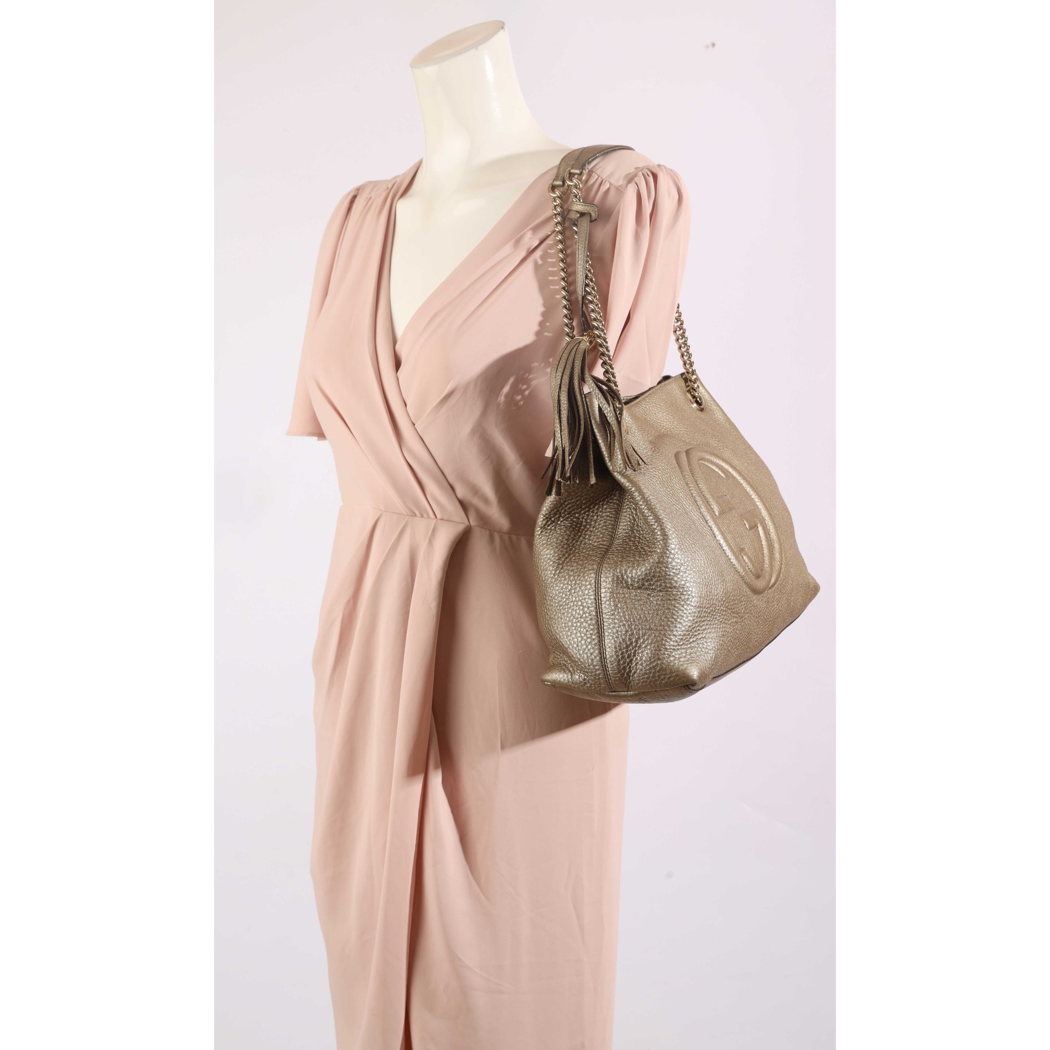 Gucci Metallic Soho Chain Tote
