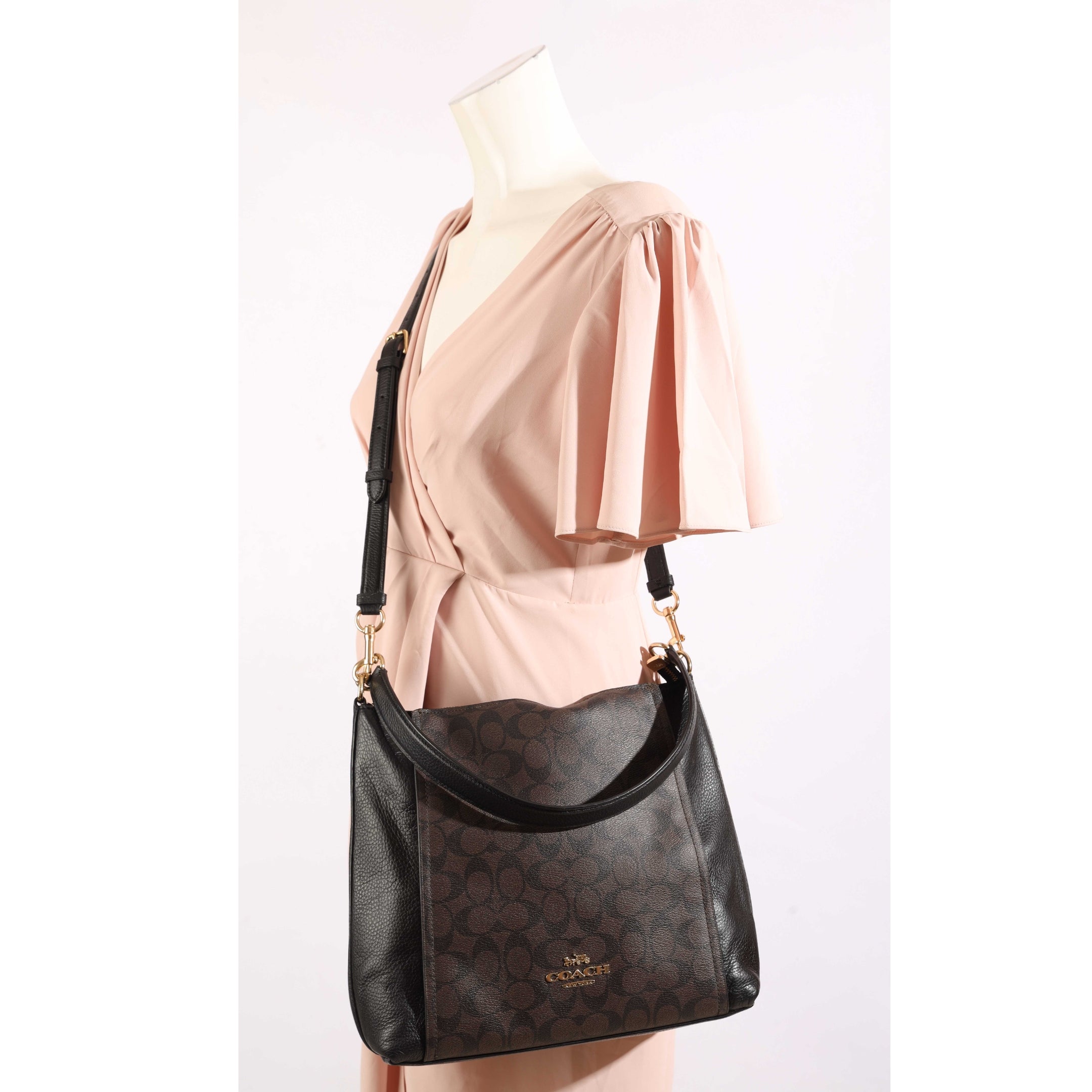 Coach Marlon Signature Canvas Hobo Bag