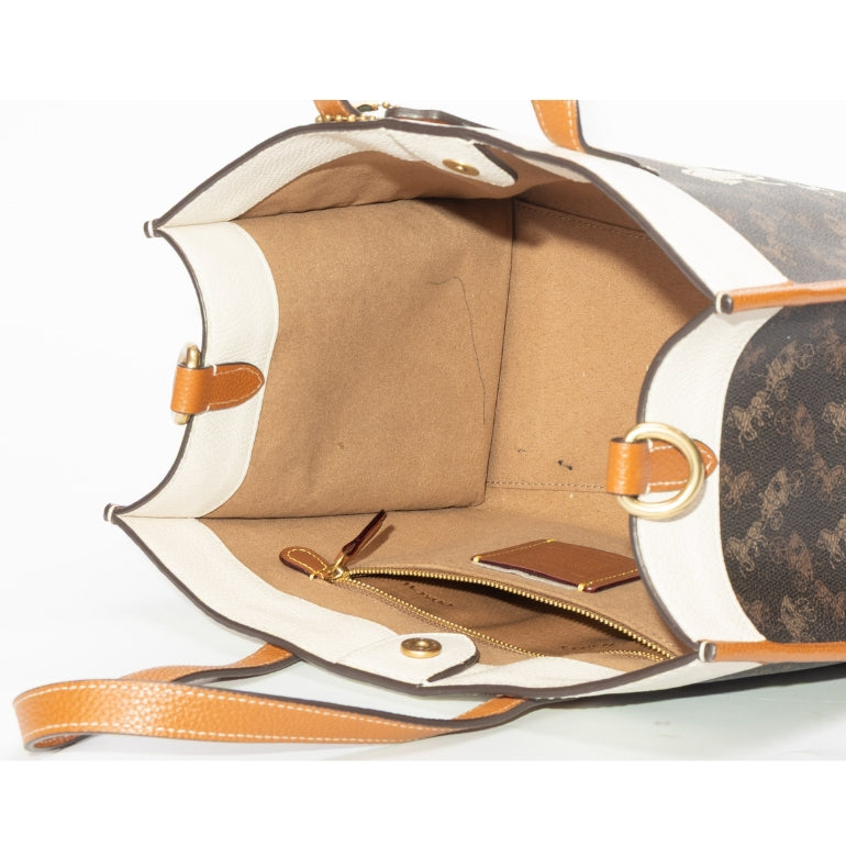 Coach Field Tote 30 With Horse And Carriage Print