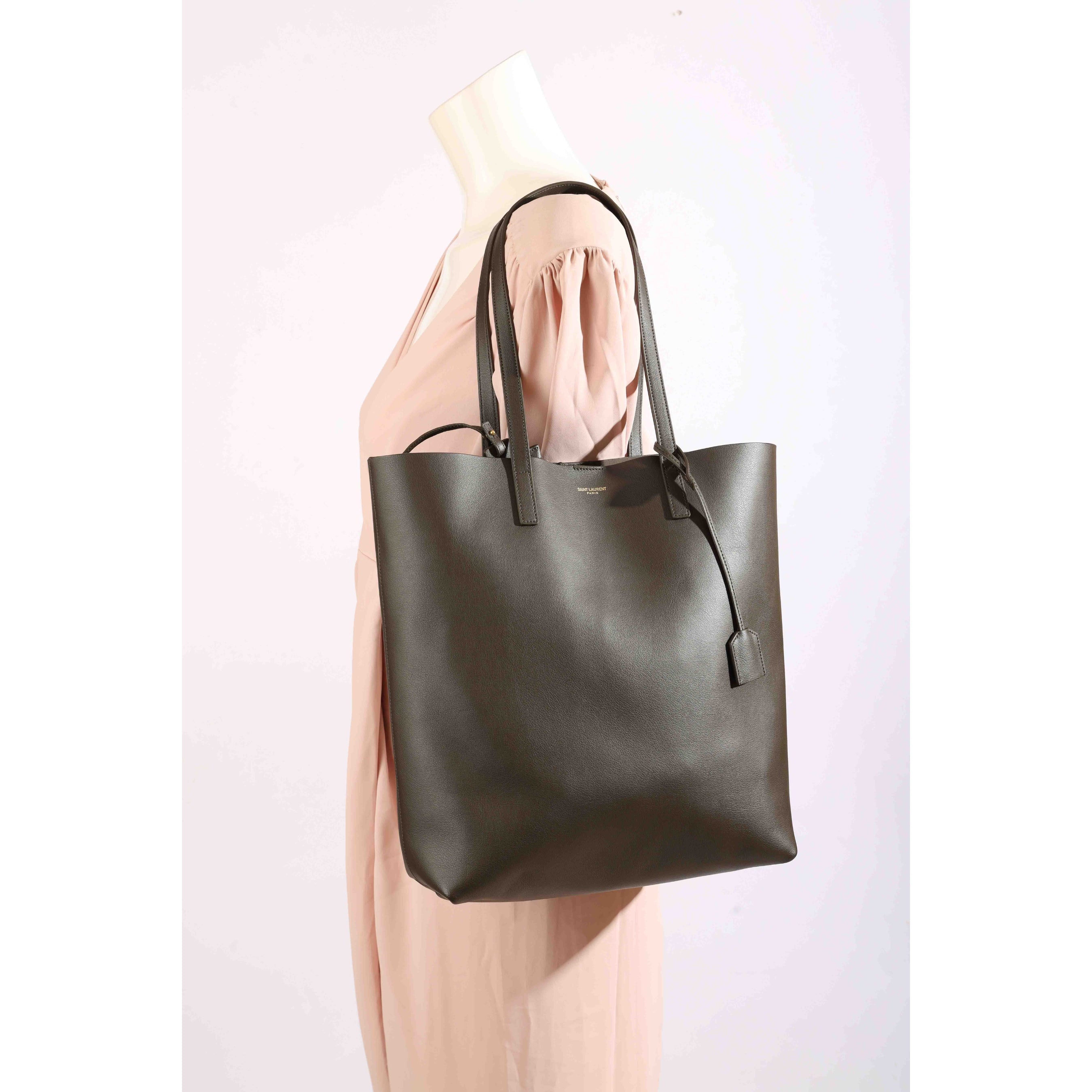 Yves Saint Laurent Olive Shopping Tote Bag