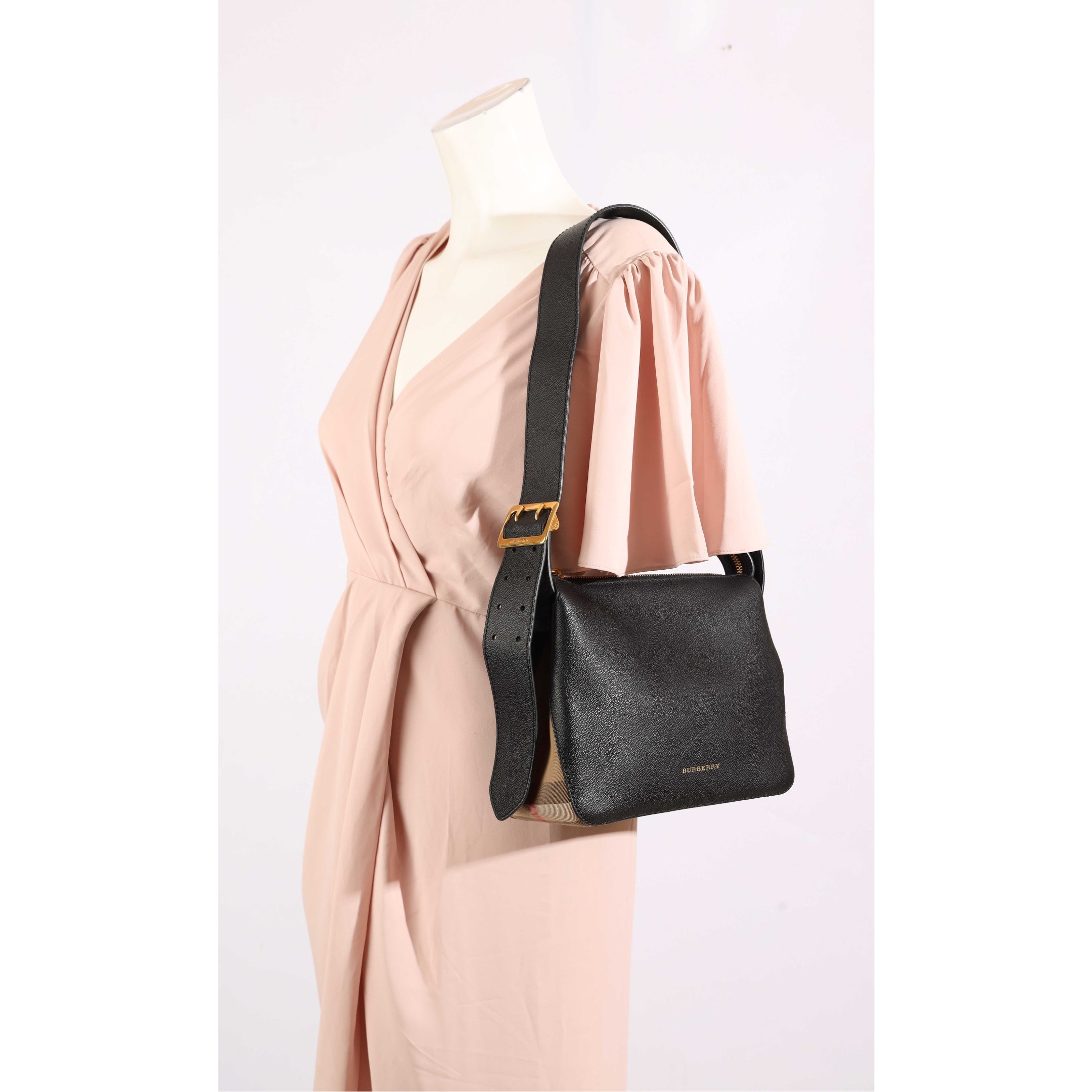 Burberry Black House Check Helmsley Crossbody Bag
