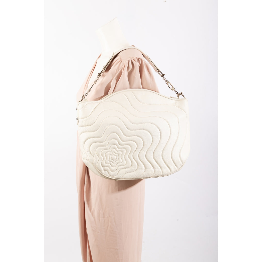 Mont Blanc White Starisma Alcina Hobo Bag