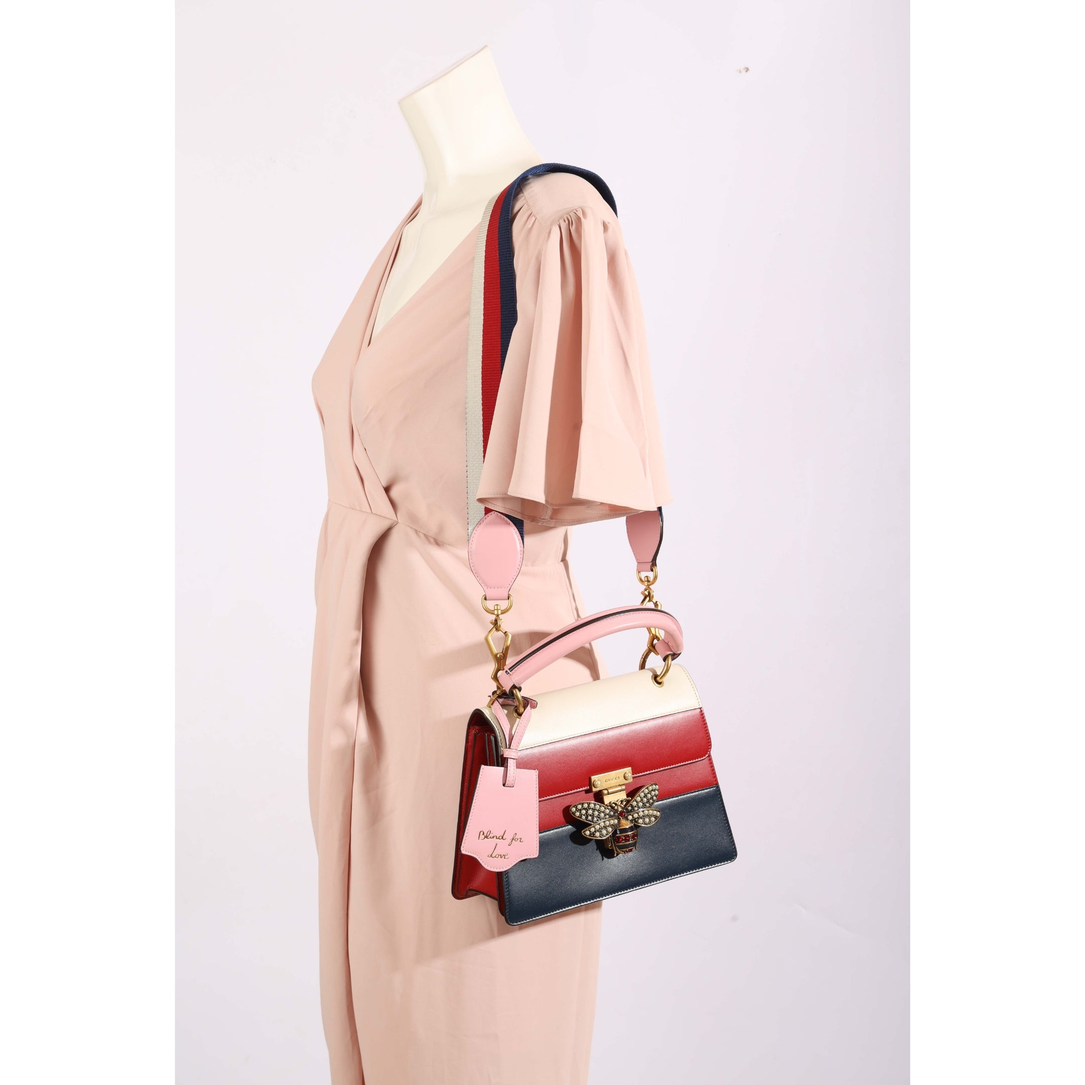 Gucci Queen Margaret Bee Tricolor Convertible Crossbody Bag