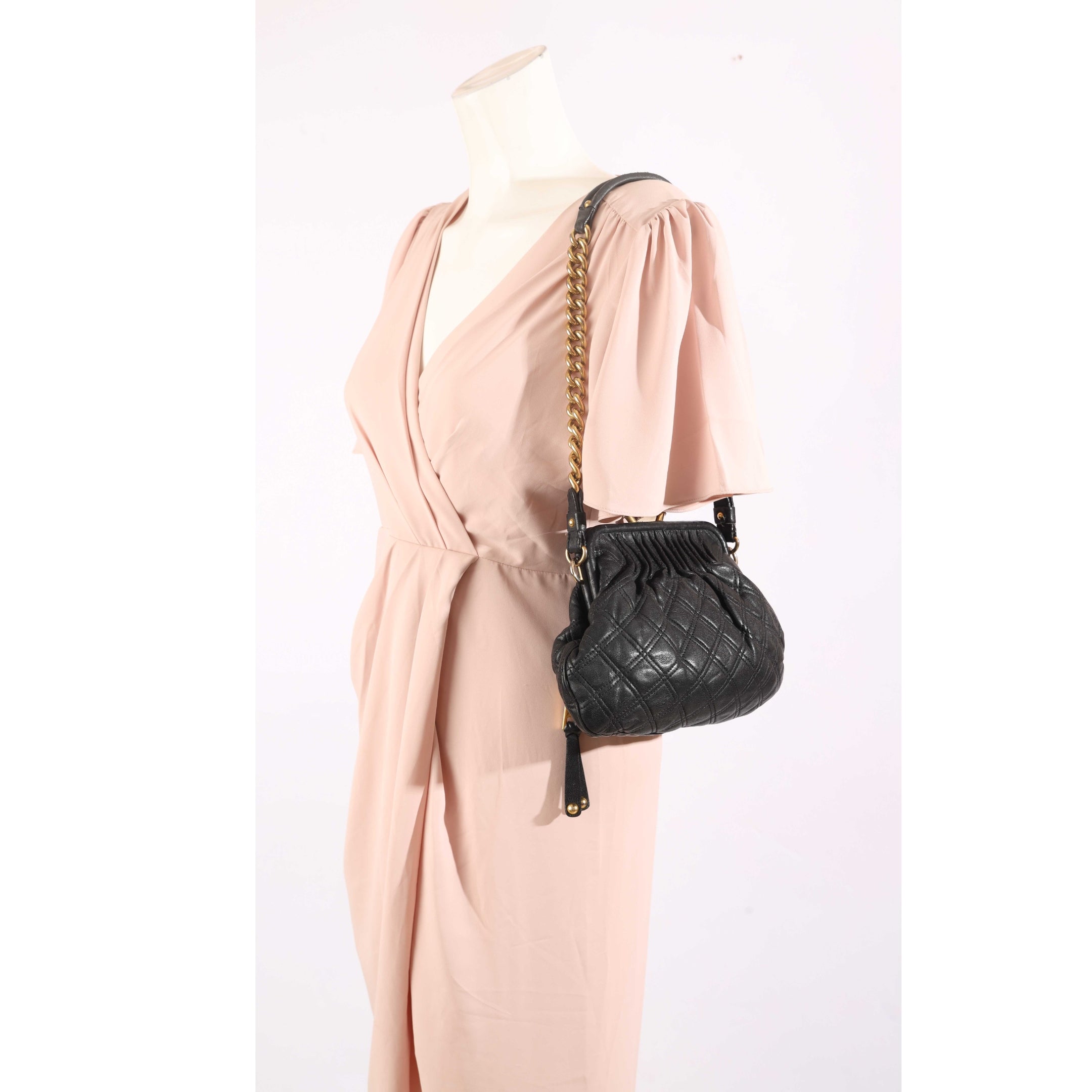 Marc Jacobs Black Quilted Stam Satchel