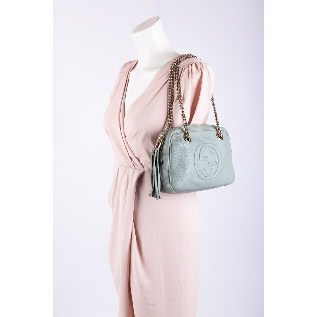 Gucci Soho Mint Green Chain Shoulder Bag