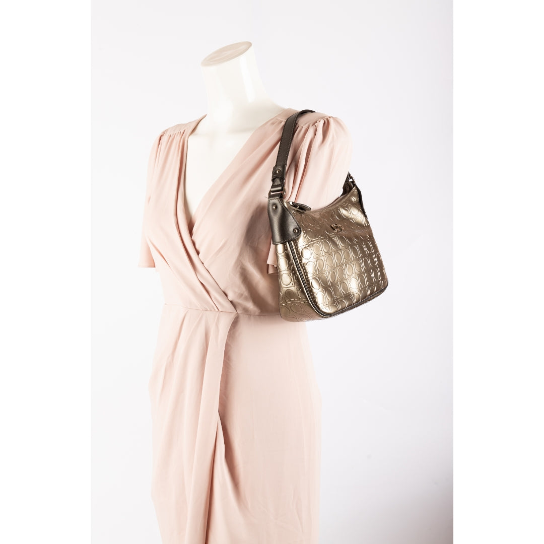 Salvatore Ferragamo Metallic Leather Shoulder Bag