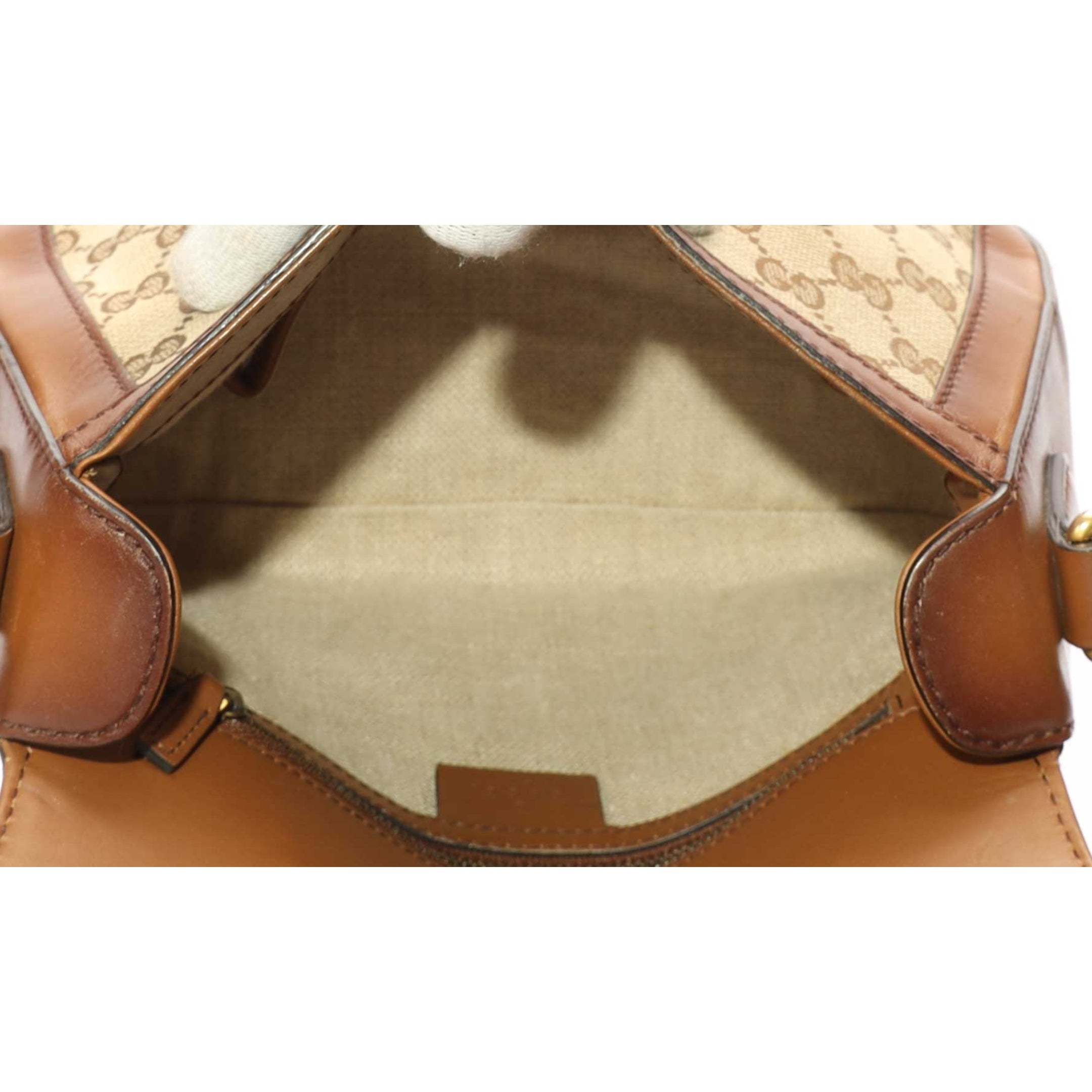 Gucci Brown GG Small Lady Web Shoulder Bag