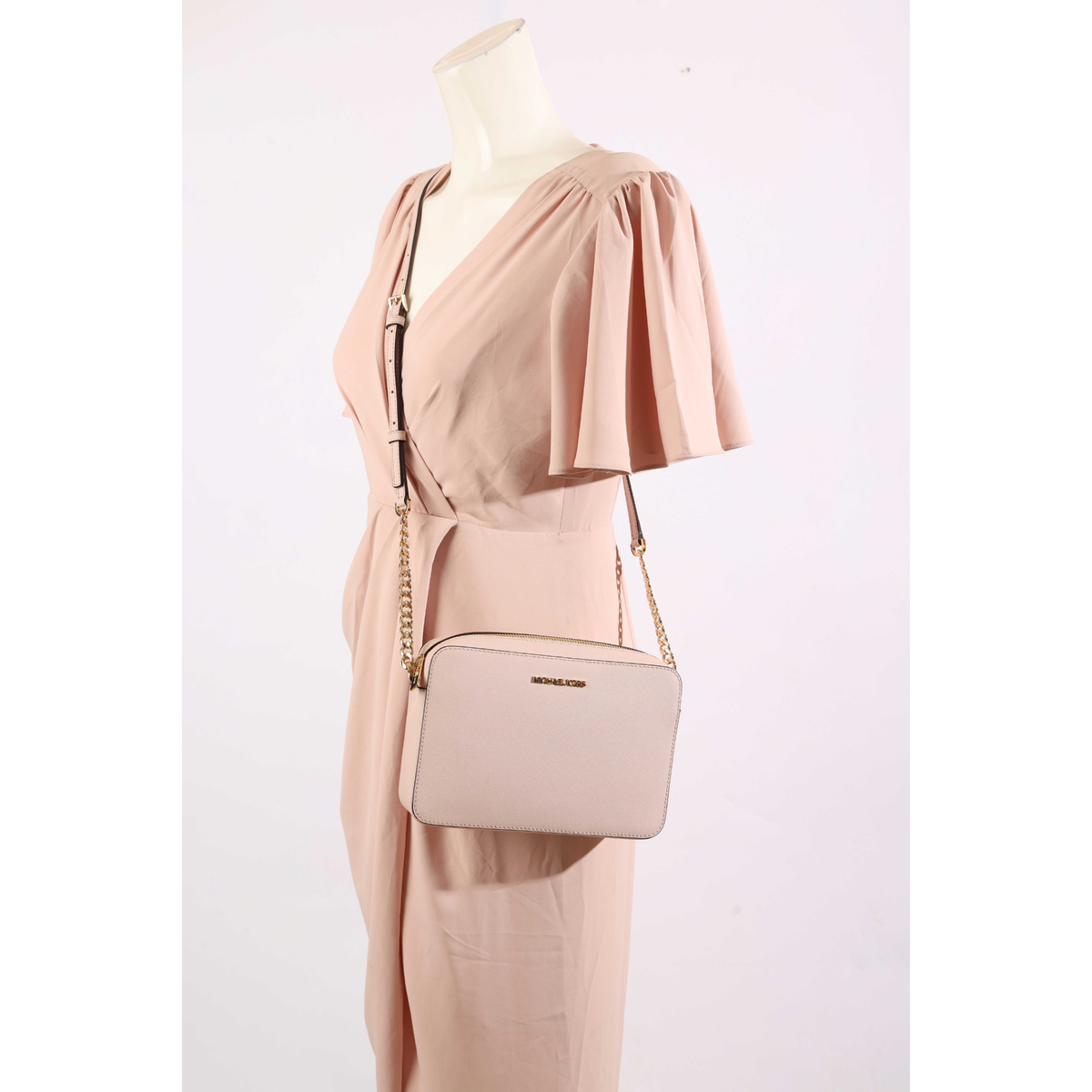 Michael Kors Dusty Pinkish Jet Set Cross Body Bag