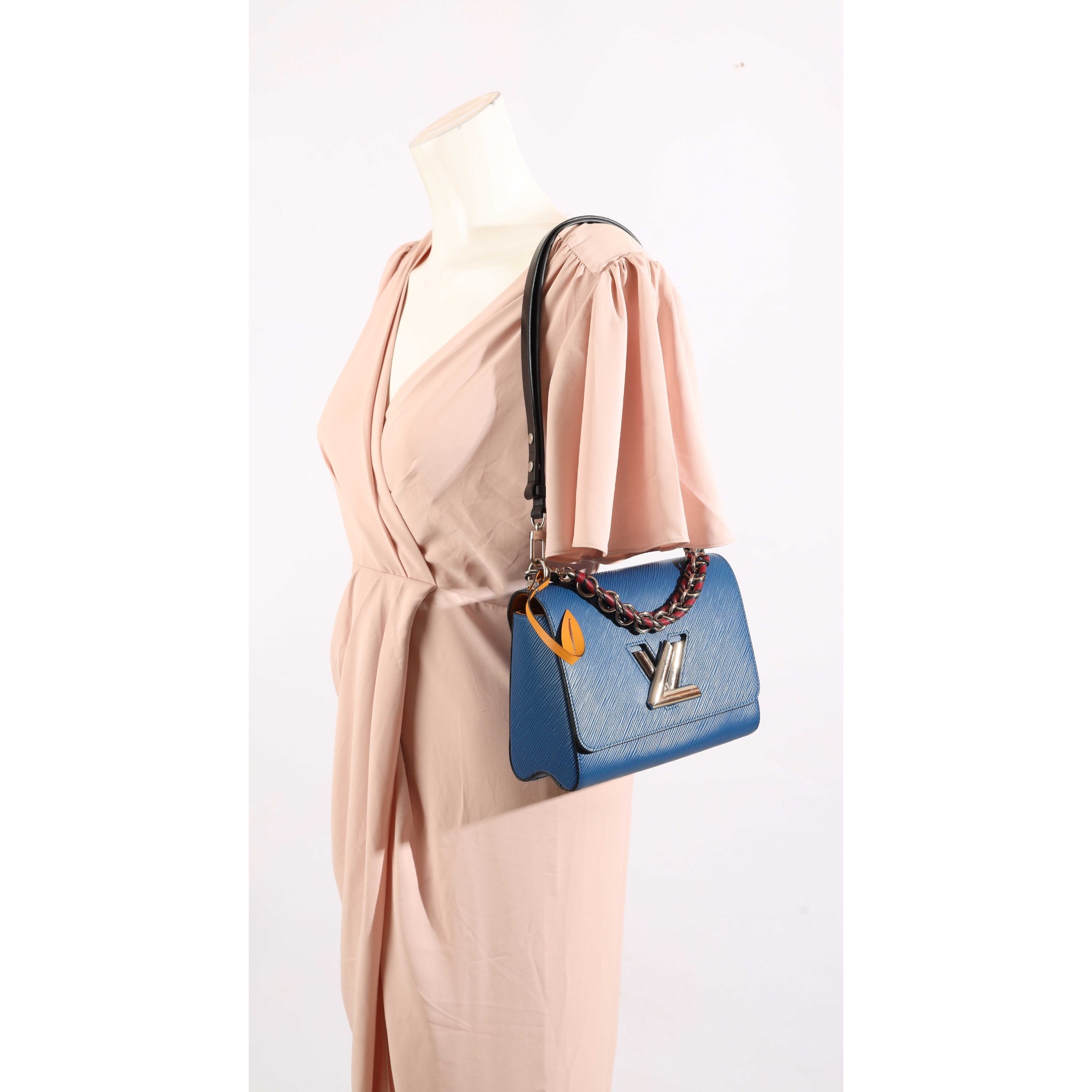 Louis Vuitton Twist MM Epi Blue Shoulder Bag