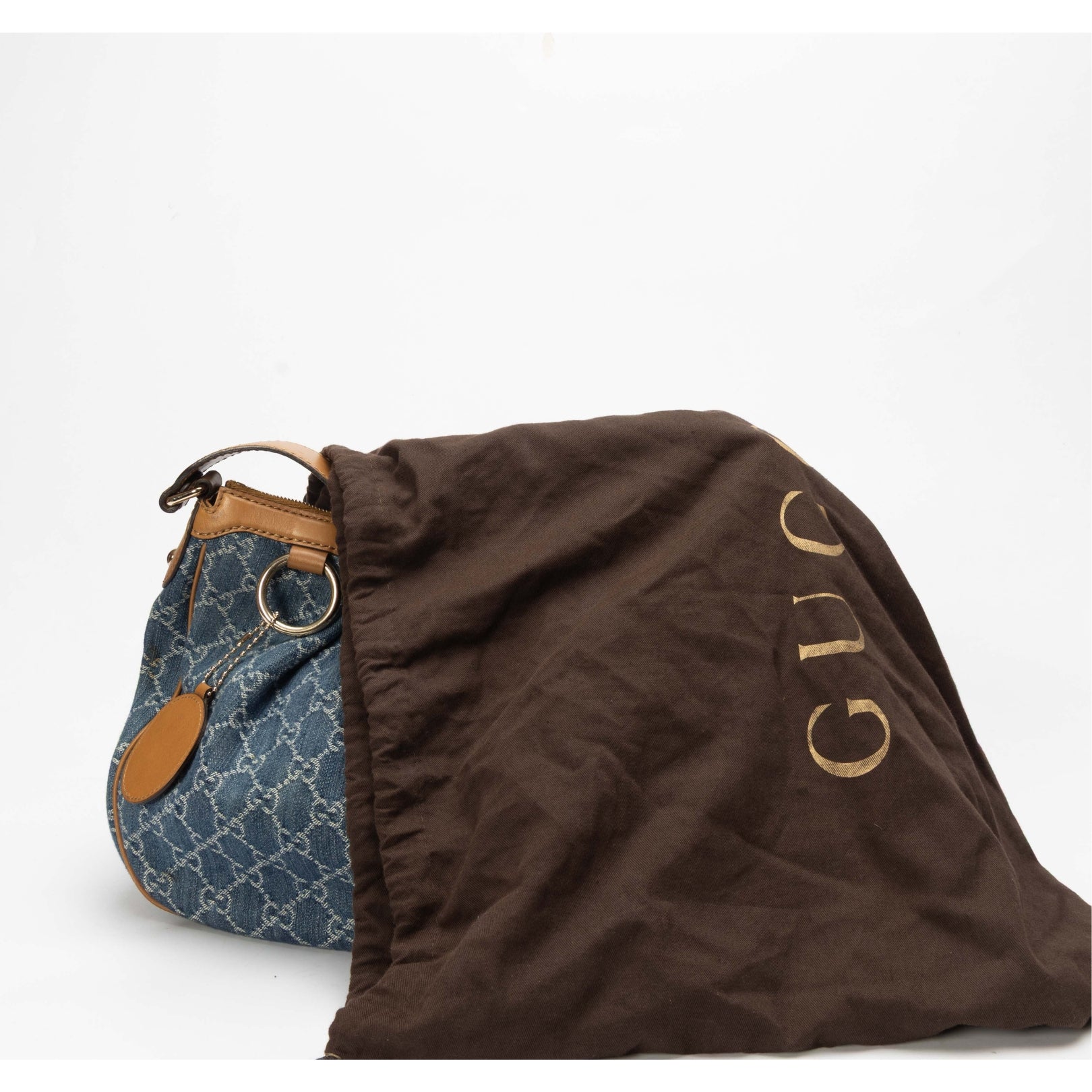 Gucci Blue GG Denim Medium Sukey Tote