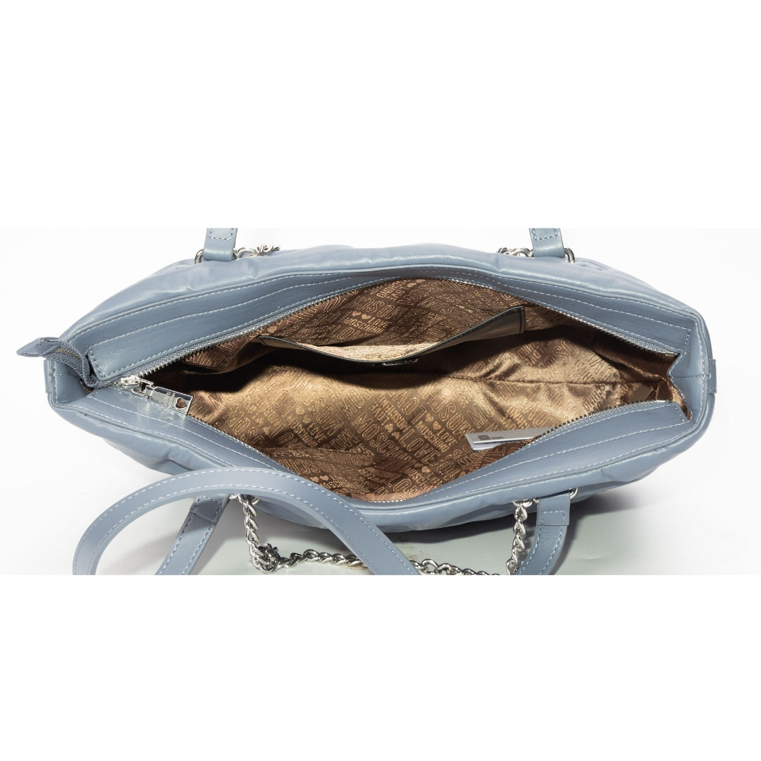 Love Moschino Heart Quilted Faux Leather Tote Bag