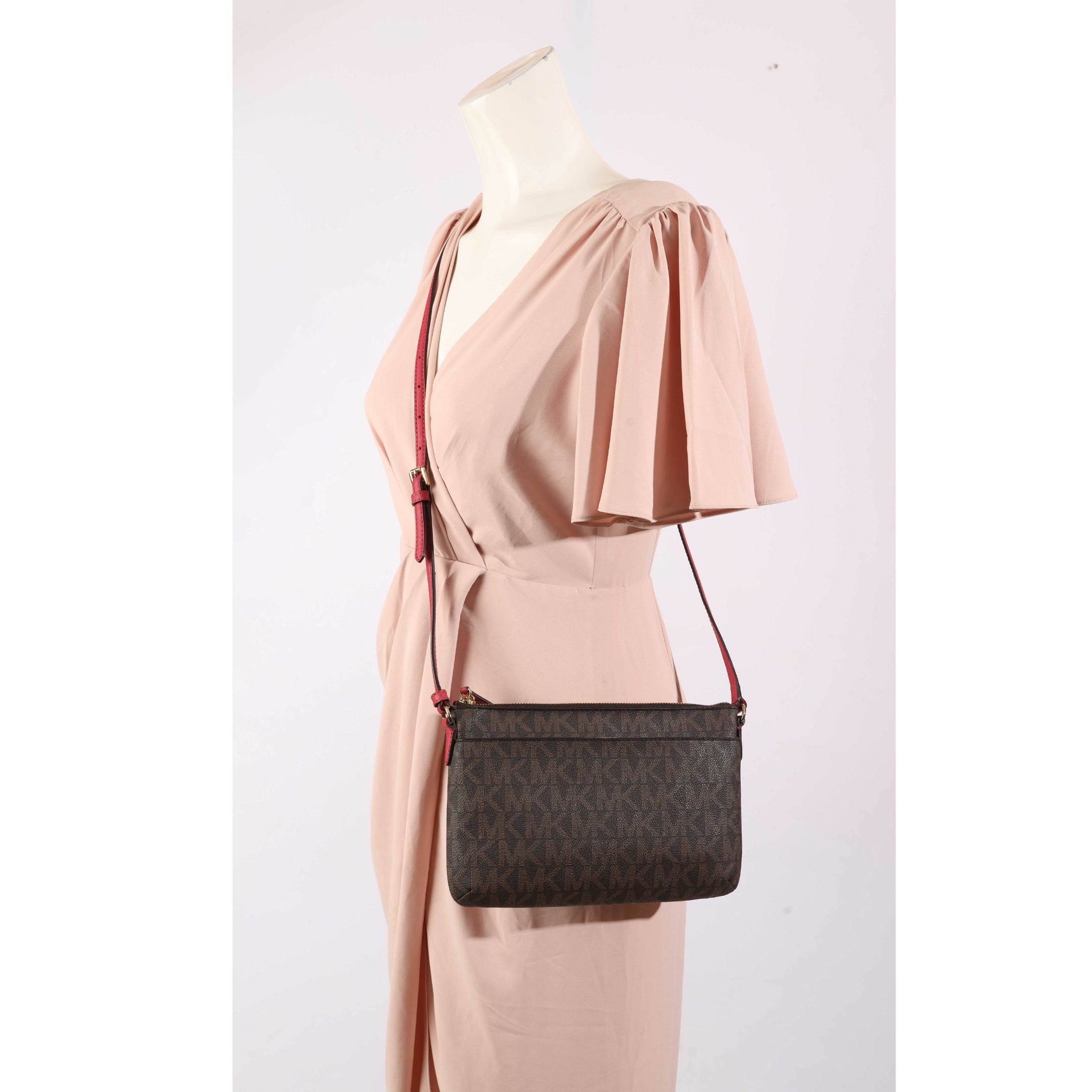 Michael Kors Brown Logo Crossbody Bag