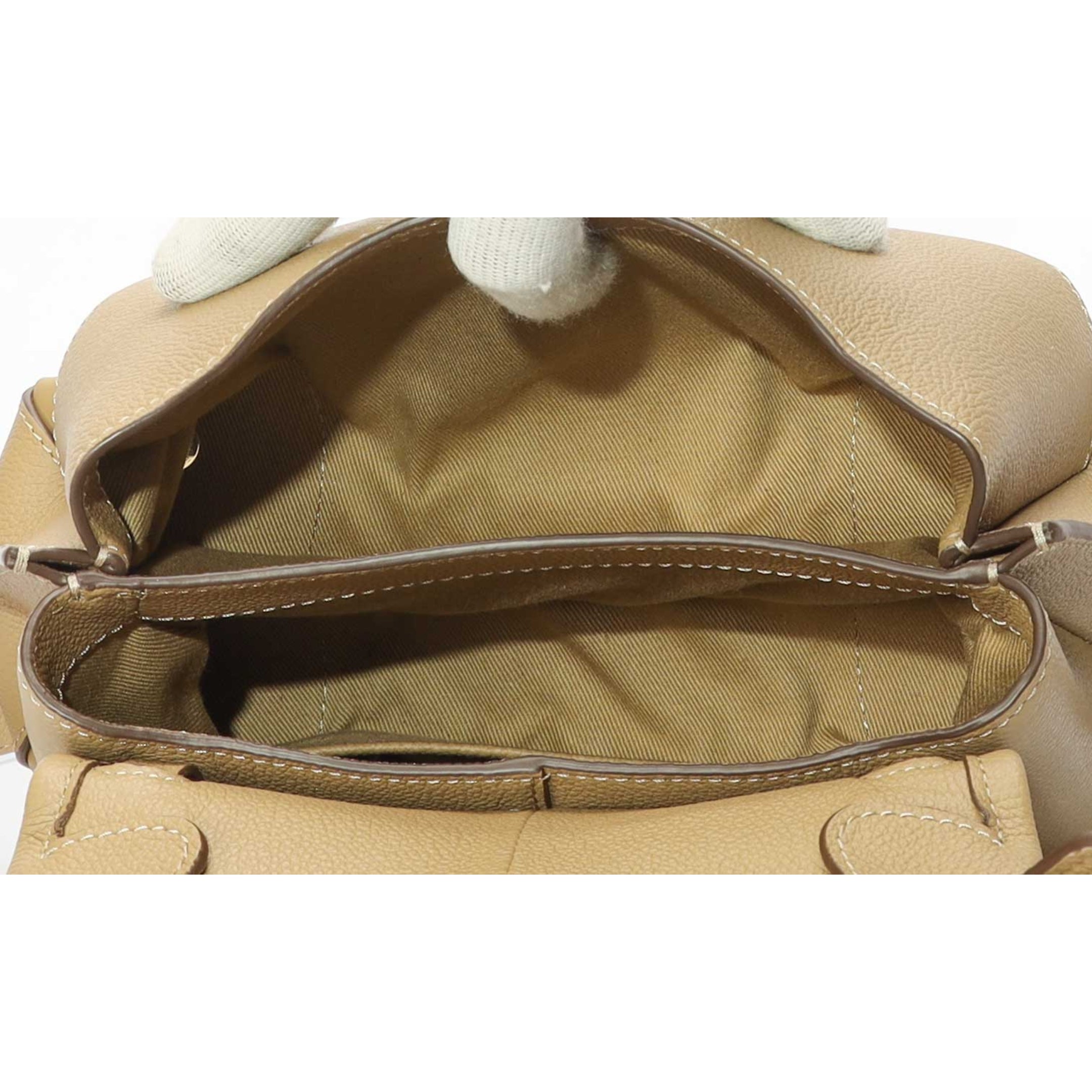 Polene Mokki Mini Ocher Crossbody Bag