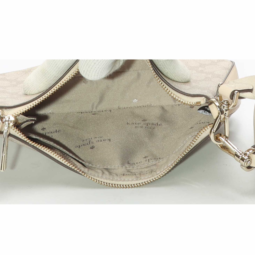 Kate Spade Beige Spade Flower Small Crossbody Bag