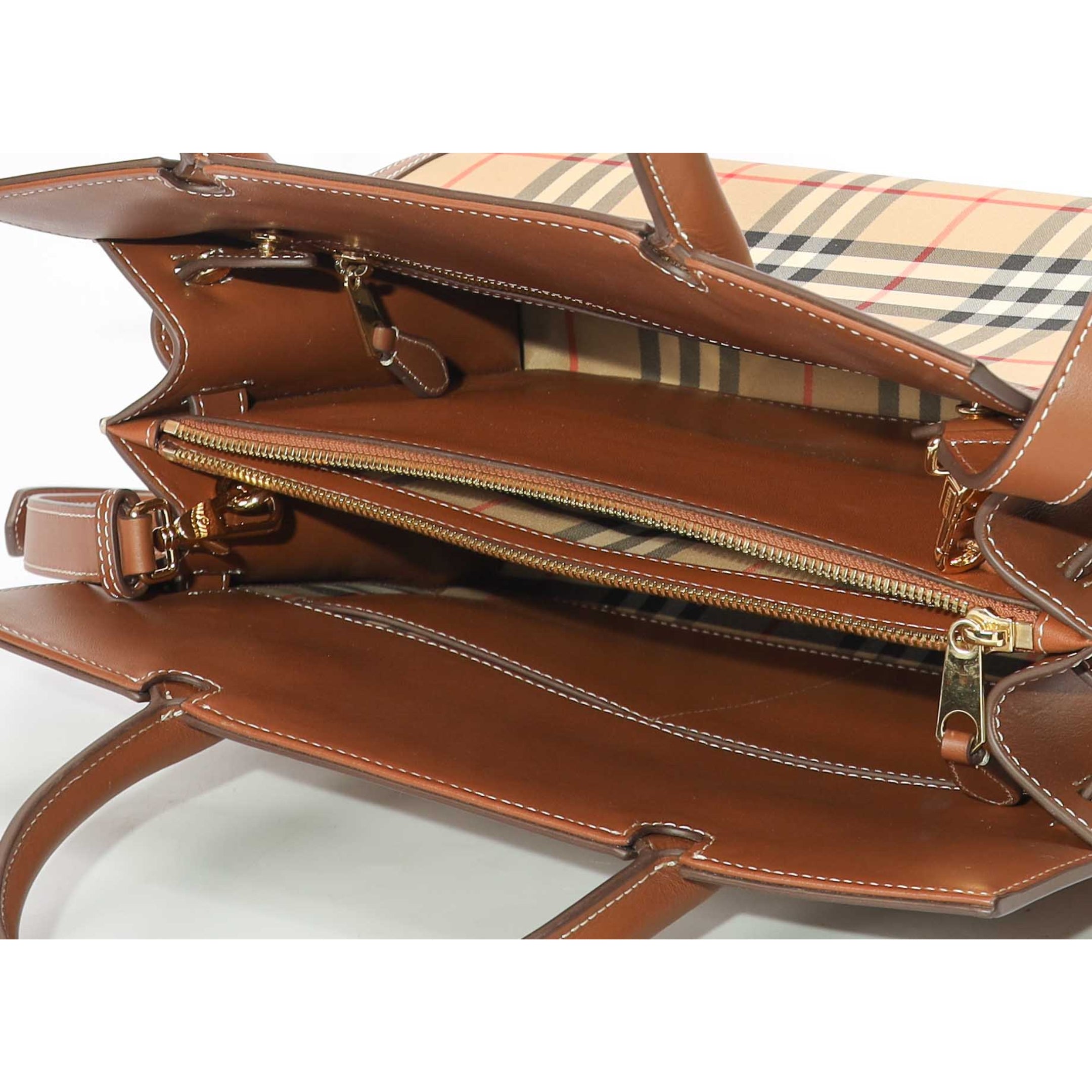 Burberry Archive Check Two Handle Satchel