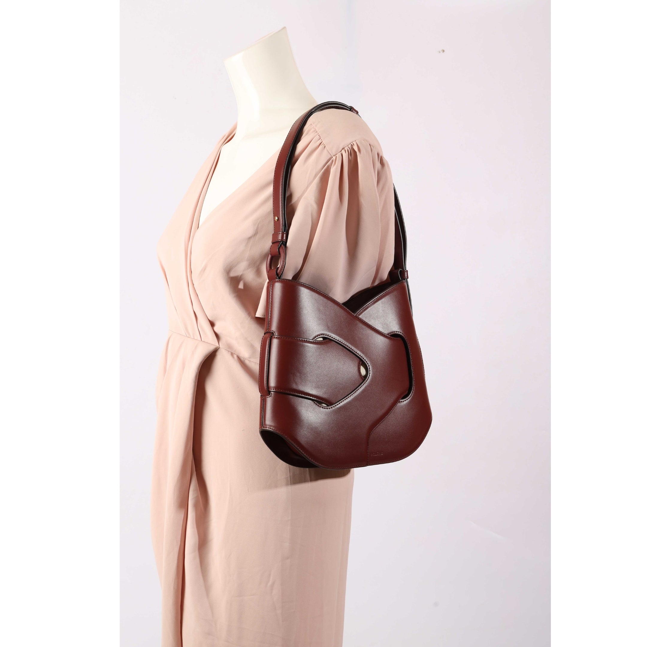 Polene Nodde Maroon Hobo Bag