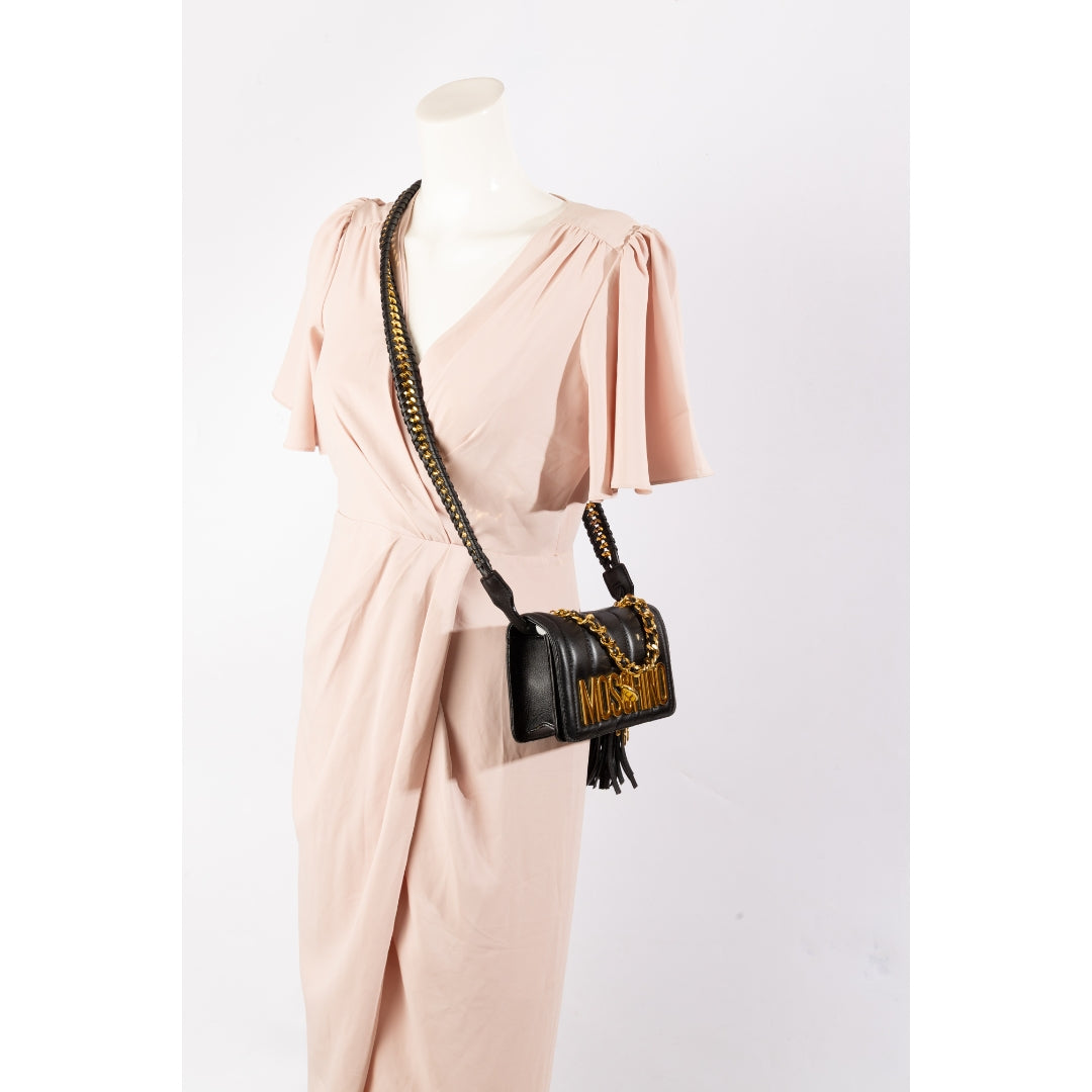 Moschino Black Skeleton Crossbody Bag