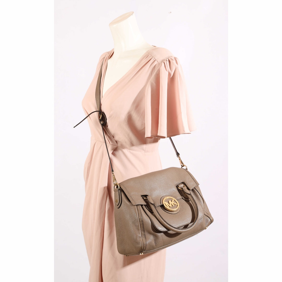 Michael Kors Margo Beige Satchel Sling